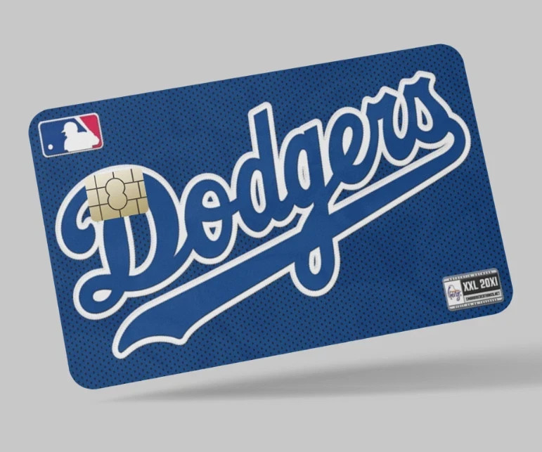 LA Dodgers Logo Credit Card Skin Baseball Debit Card Vinyl Sticker
