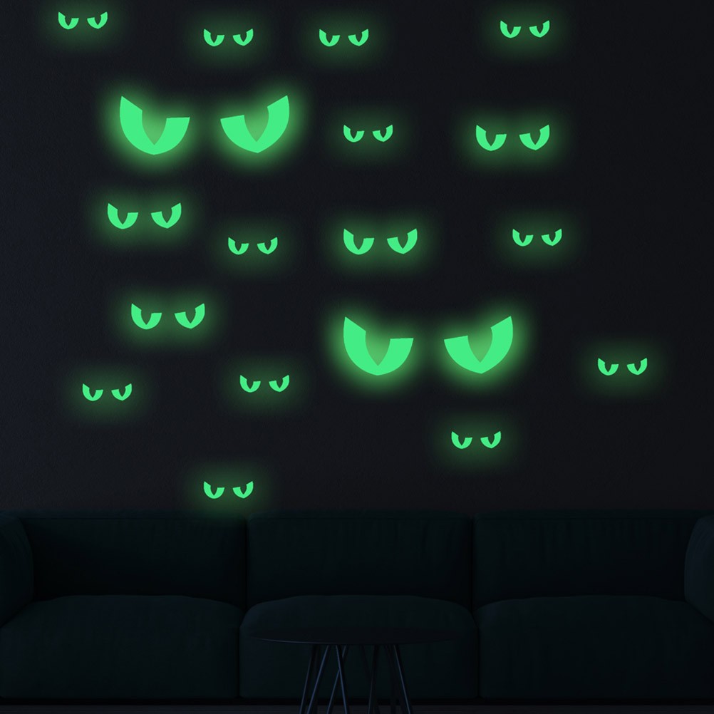 Glow in The Dark Sticker Eyes Luminous Creative Carved Fluorescent