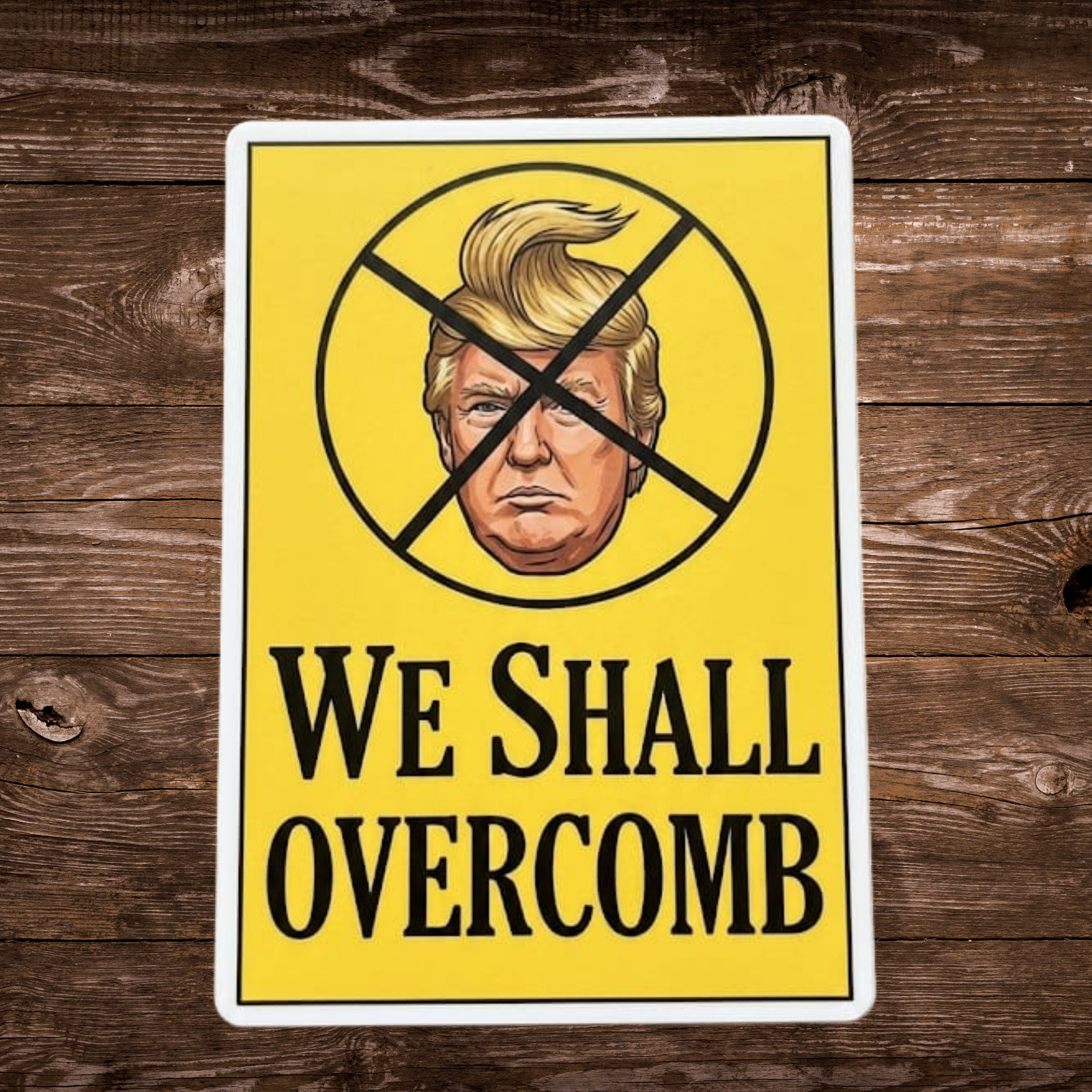 Anti Trump Sticker NO KINGS PROTEST «We Shall Overcomb» Waterproof 1/10/50/100