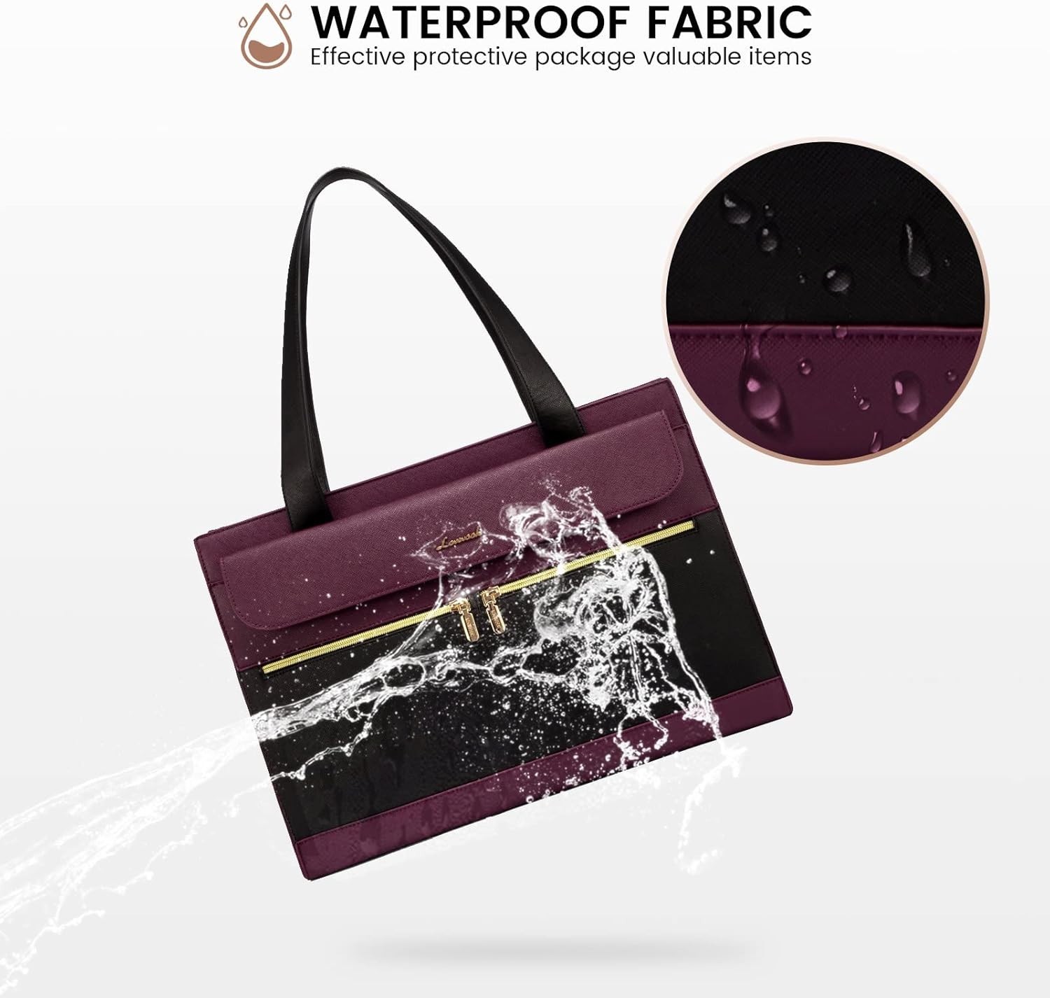Laptop Bag for Women 15.6 Inch Tote Work Professional Leather Computer Briefcase