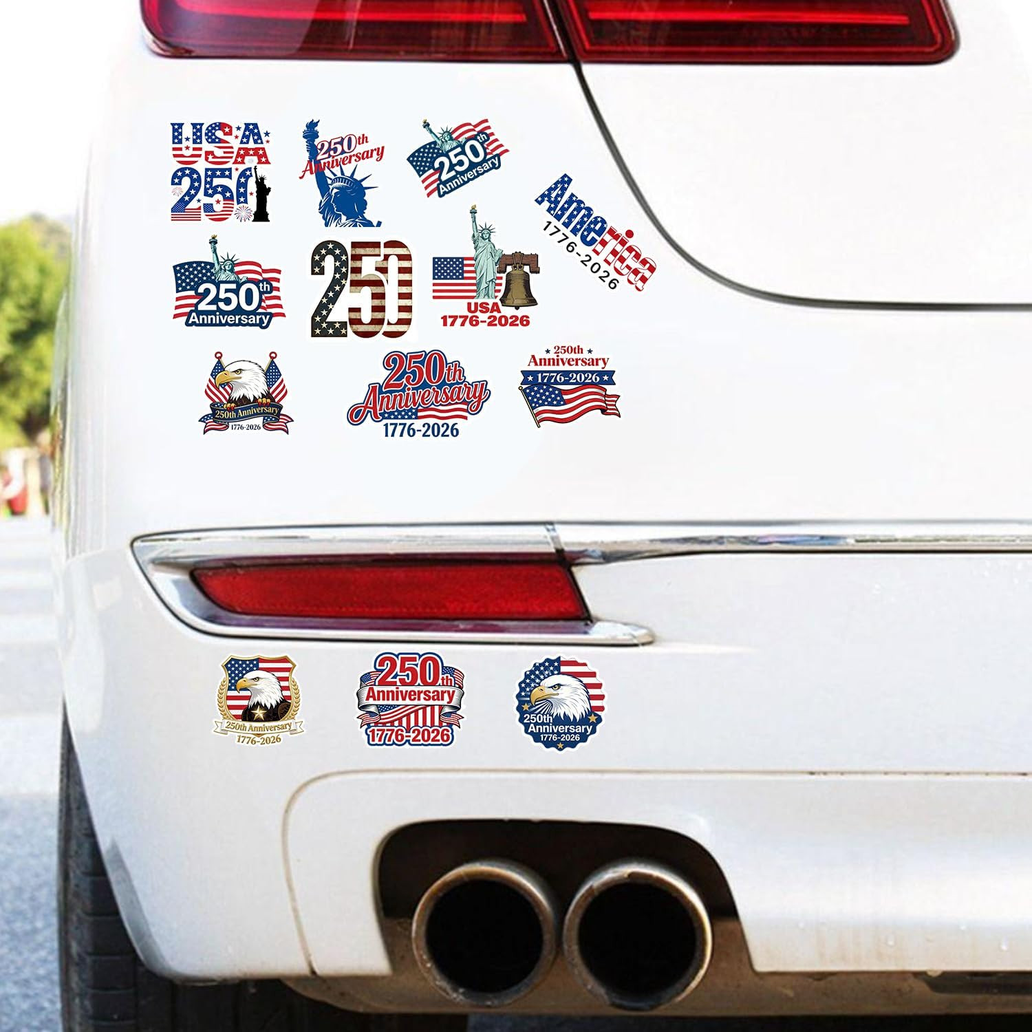 250 Anniversary USA Stickers, 250 Years of Freedom Anniversary Waterproof Vinyl