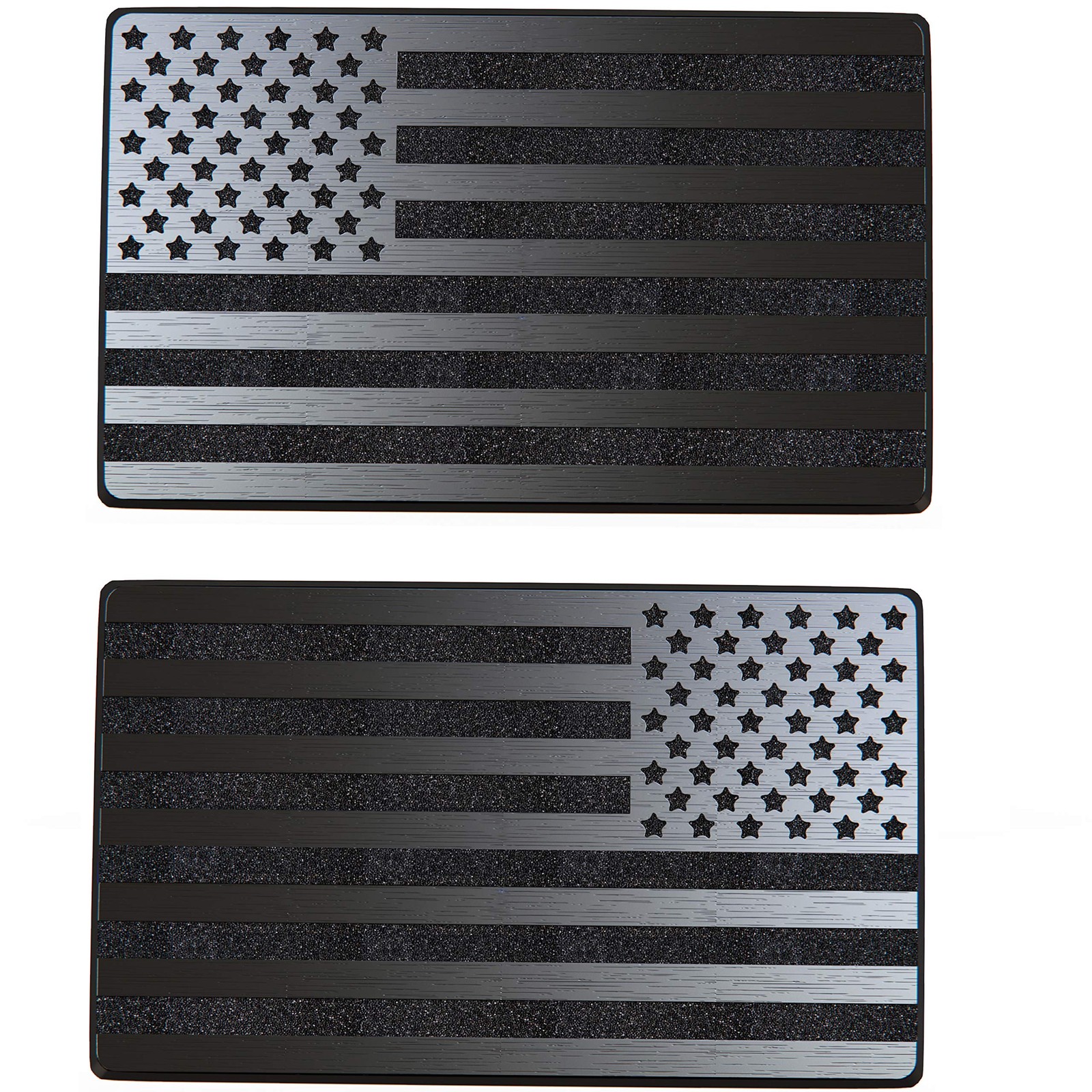 USA Flag Magnet Decals for Cars Trucks 2pcs Forward and Reverse Set 5″x3″, Black