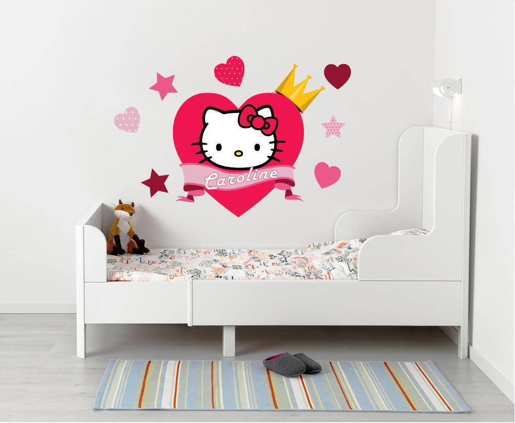 Hello Kitty PERSONALIZED NAME Decal WALL STICKER Decor Art Mural Girls WC148