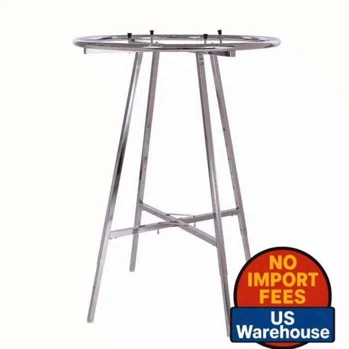 Econoco K52WD 36″ Round Folding Clothing Rack Chrome Round Tubing Display Stand