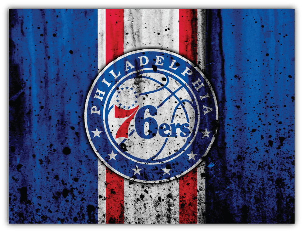 Philadelphia 76ers NBA Basketball Sport Logo Car Bumper Sticker Decal «SIZES»