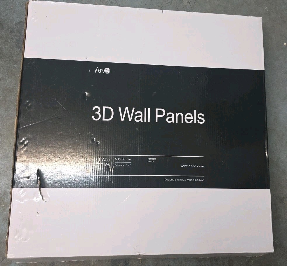 Art3d 3D Wall Panels Open Box 12 White Panels 19.6″×19.6″
