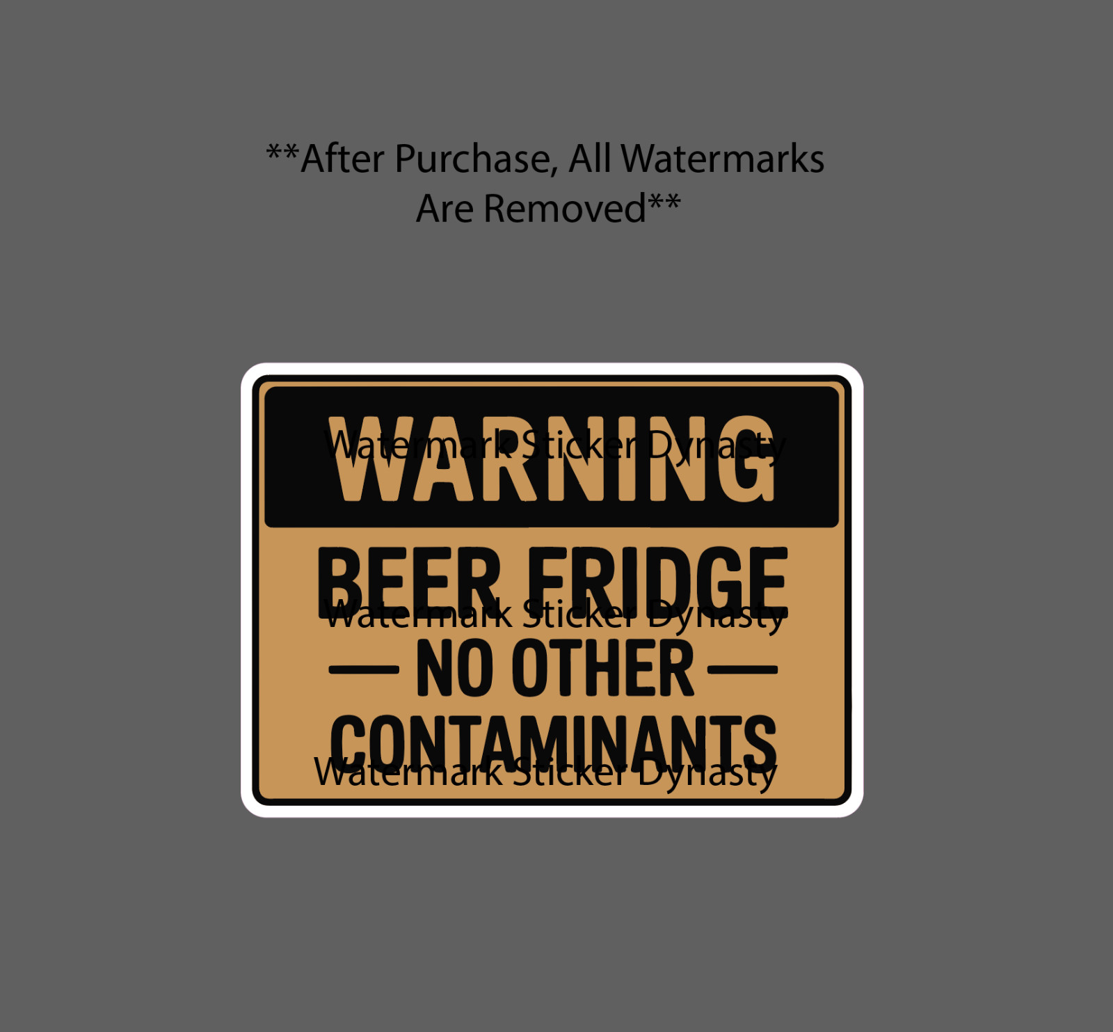 Beer Fridge Sticker Waterproof Decal Cold Brew Warning Sign Caution Gift NEW
