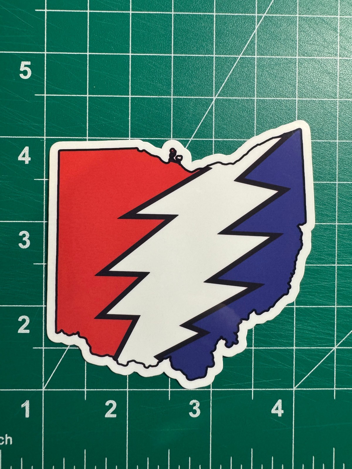 Ohio Stealie – Grateful Dead – Laminated Vinyl Sticker 3″x3″