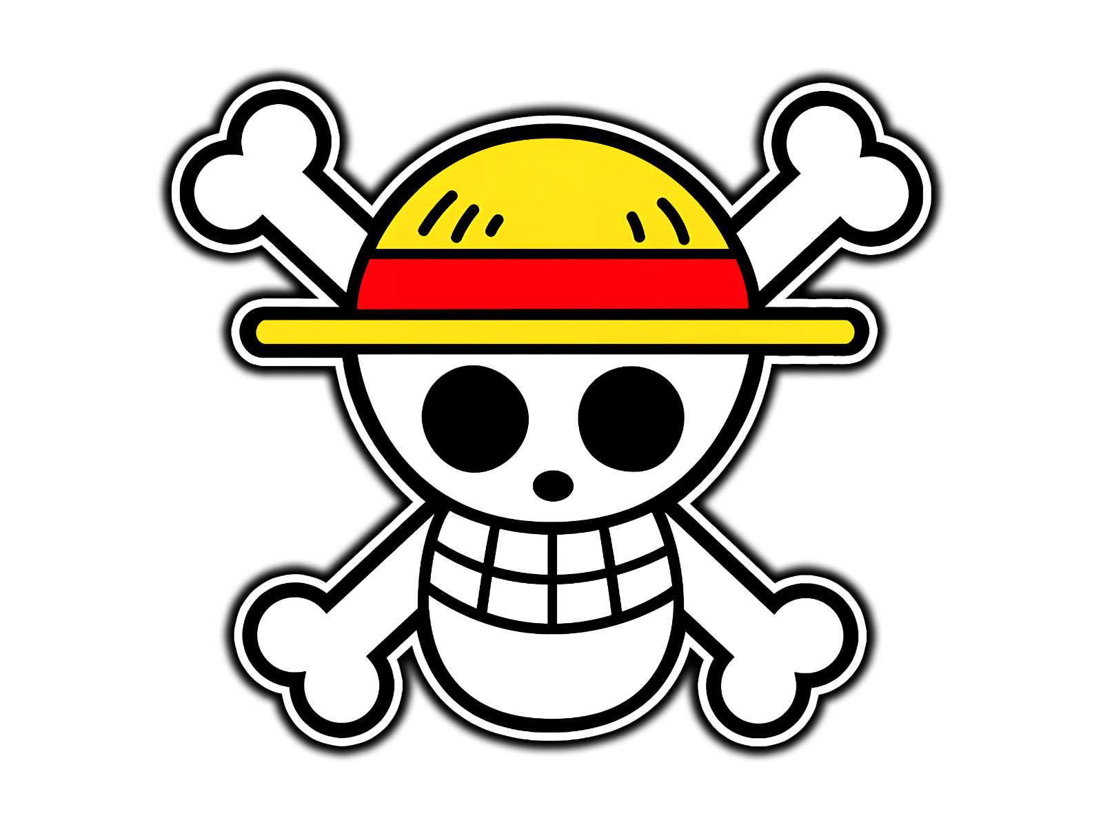 One Piece Skull Mugiwara Flag Waterproof Vinyl Sticker Decal Die-Cut
