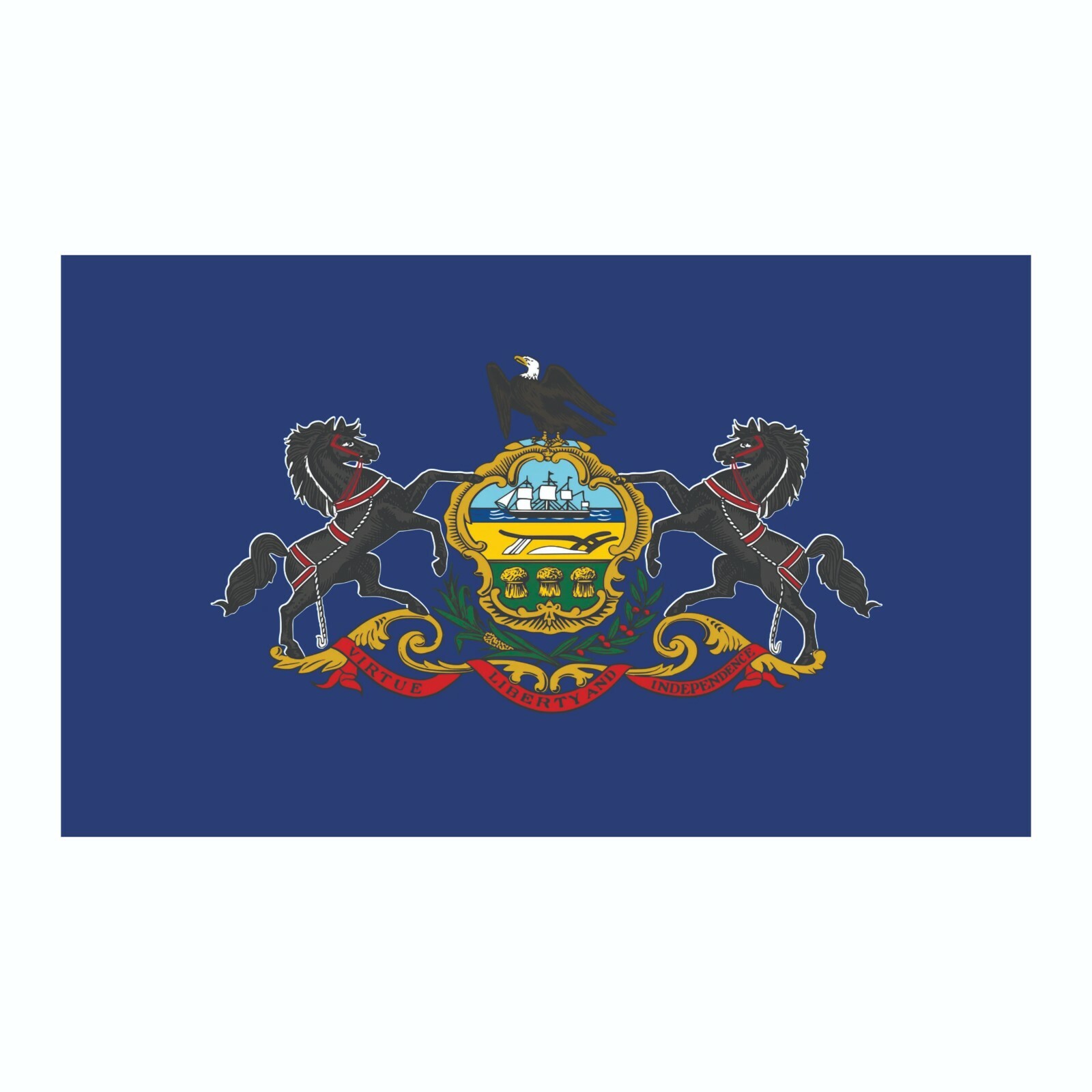 Pennsylvania State Flag Sticker, Decal, Bumper Sticker Vacation Sticker 3″ x 5″