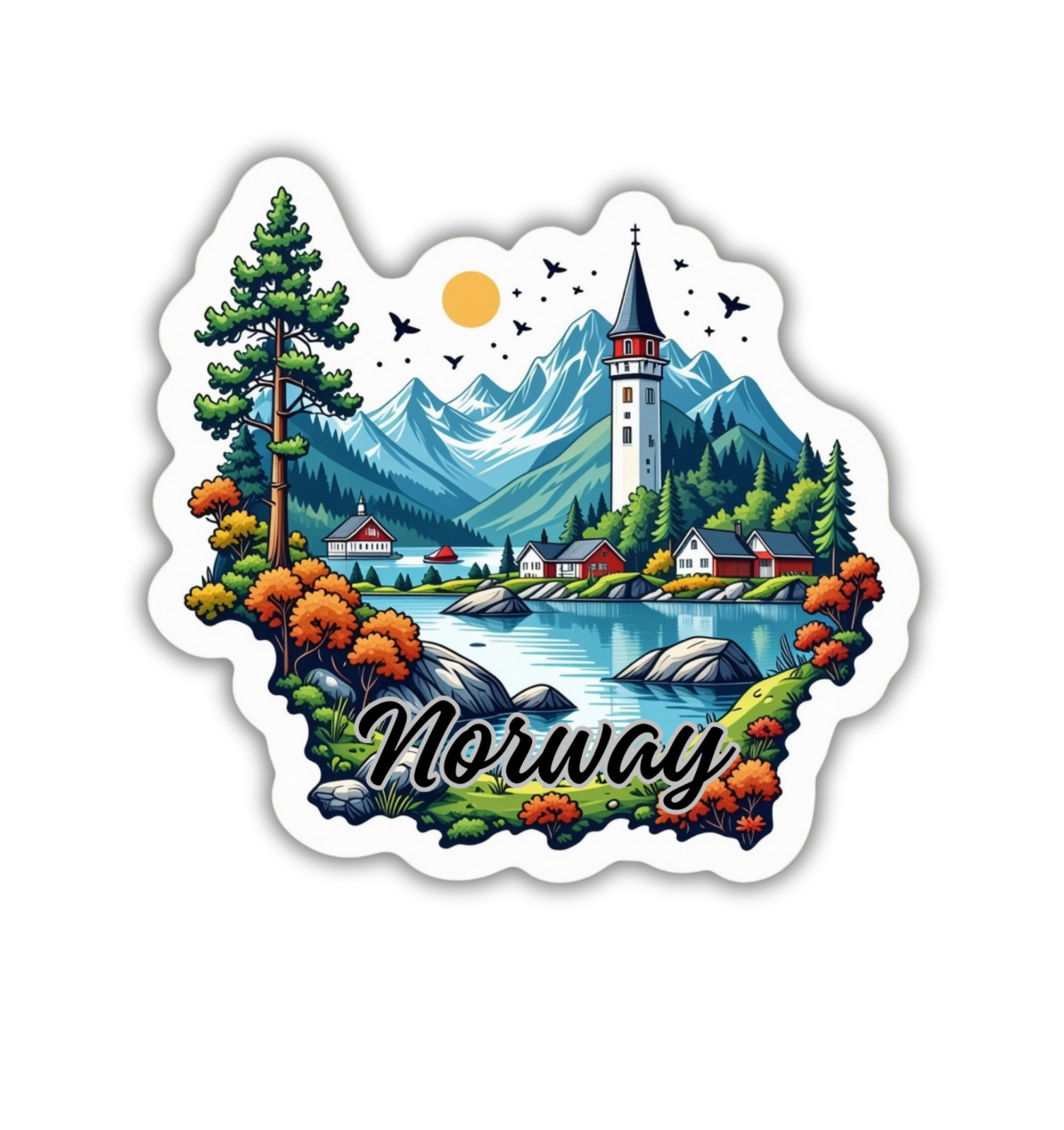 Norway Fridge Magnet or Laptop Sticker