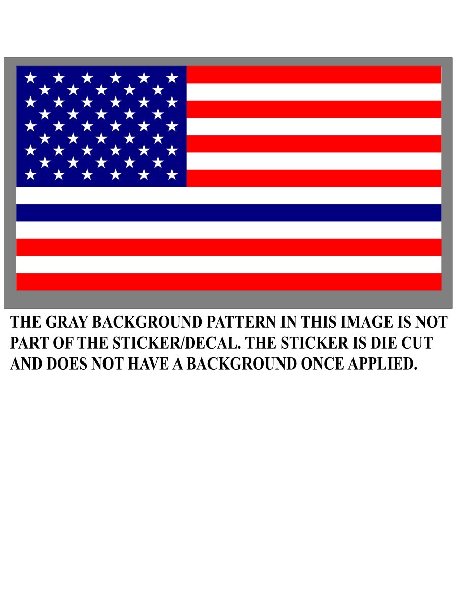 4″ THIN BLUE LINE American Flag Vinyl Decal Sticker