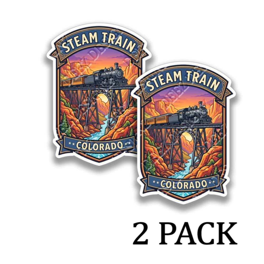 Georgetown Loop Railroad Colorado Vinyl Decal Train Sticker 2 Pack 44287