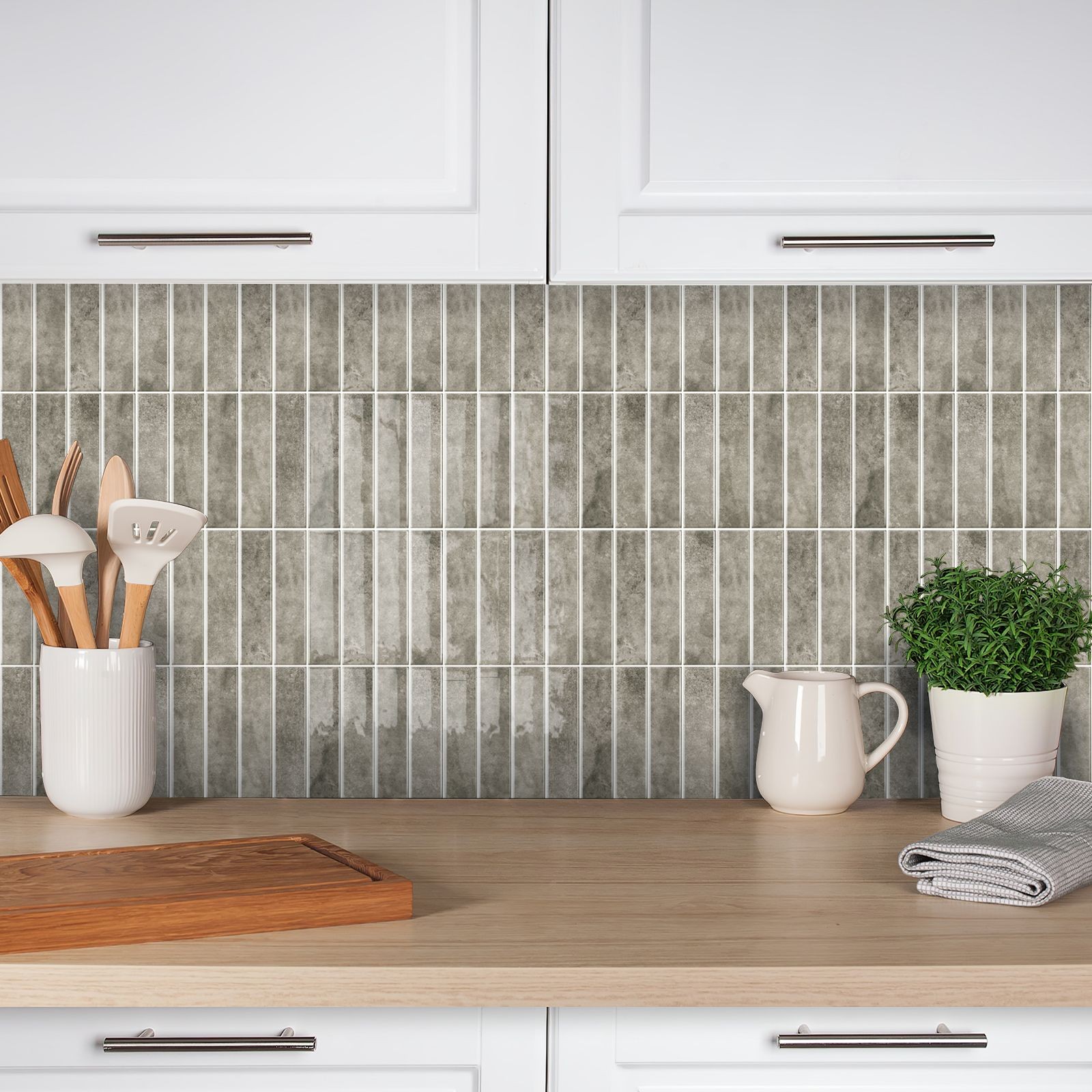 10 Pcs Peel and Stick Wall Tiles 12×12″ Vintage Subway for Kitchen Bathroom NEW