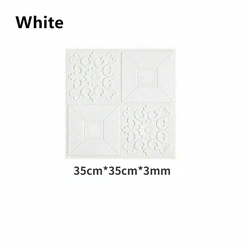 10Pcs 3D Wall Panels Self-adhesive Tile Brick Sticker Waterproof Foam Wallpaper
