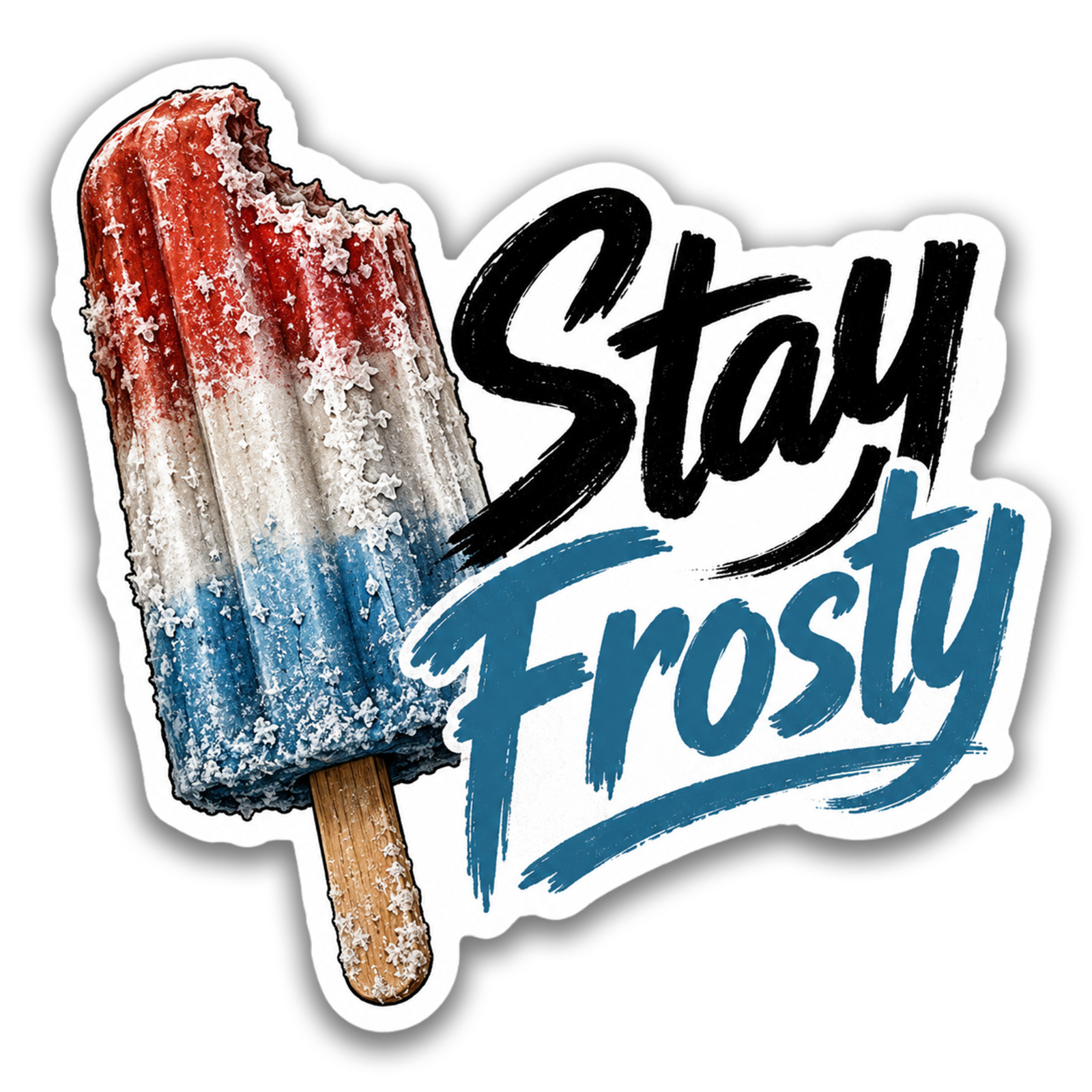 Stay Frosty Popsicle Sticker 4 Inch Vinyl Waterproof Decal