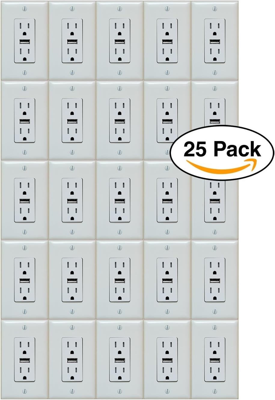 25 Pack Fake Outlet Stickers for Pranks, Glossy Waterproof Variety Sheet