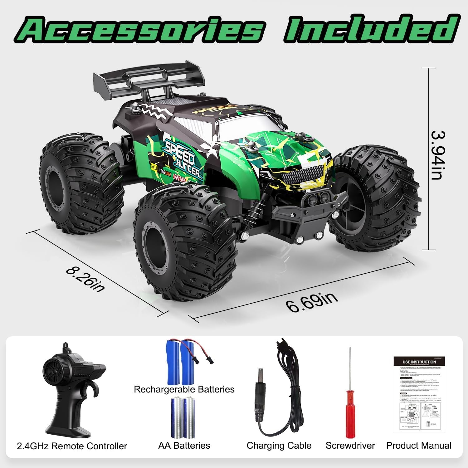 Remote Control Car RC Cars All Terrain Monster Truck, Outdoor 2WD Off…