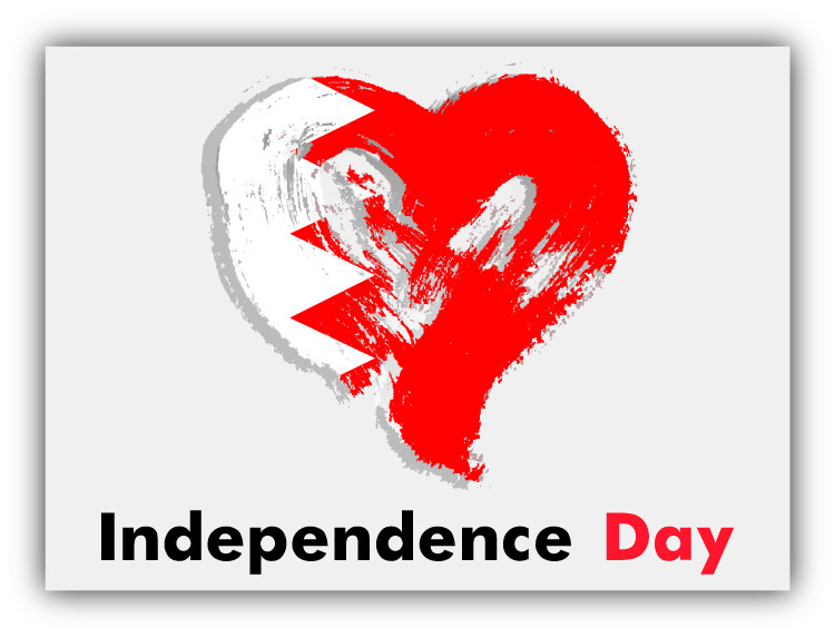 Bahrain Flag Heart Independence Day Car Bumper Sticker Decal