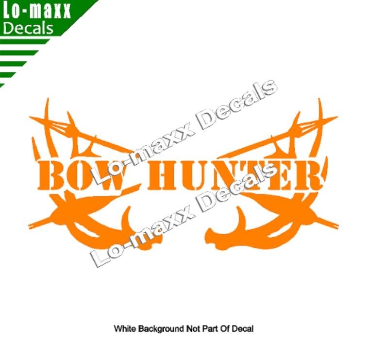 Bow Hunter Die Cut Vinyl Decal – Archery Deer Hunting Truck Car Window SUV
