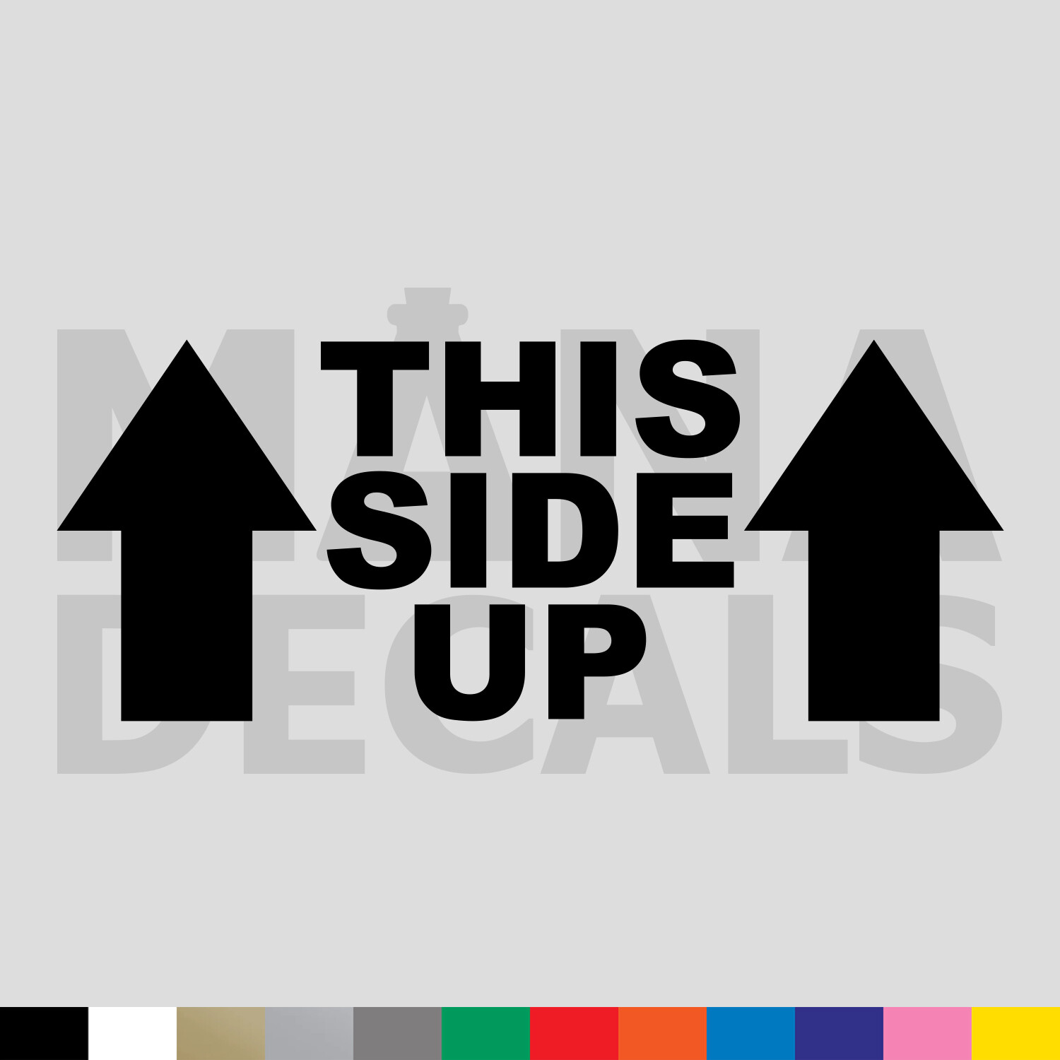 This Side Up Vinyl Die Cut Decal Sticker – Arrow Direction