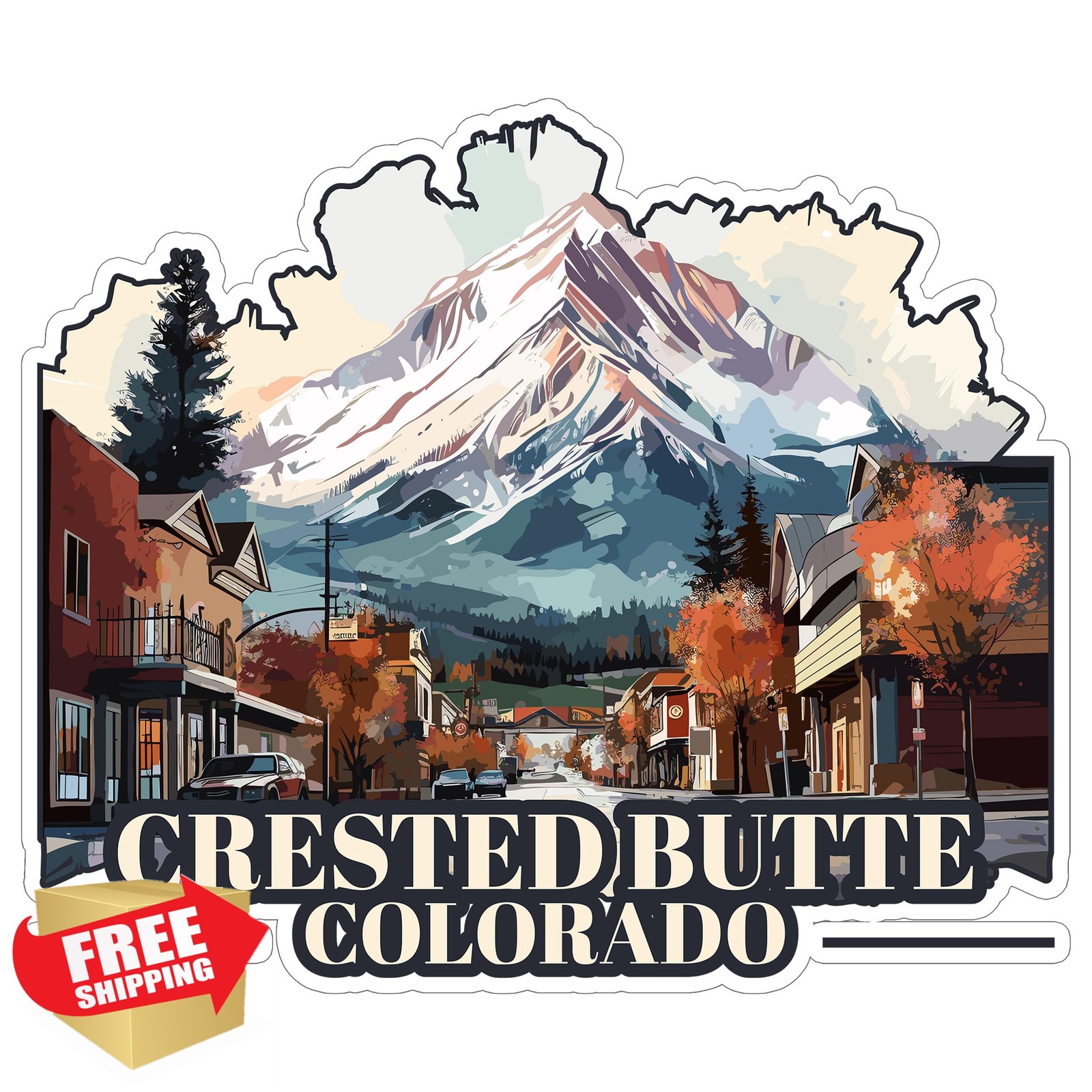 No Thorns Media Crested Butte Sticker 4″