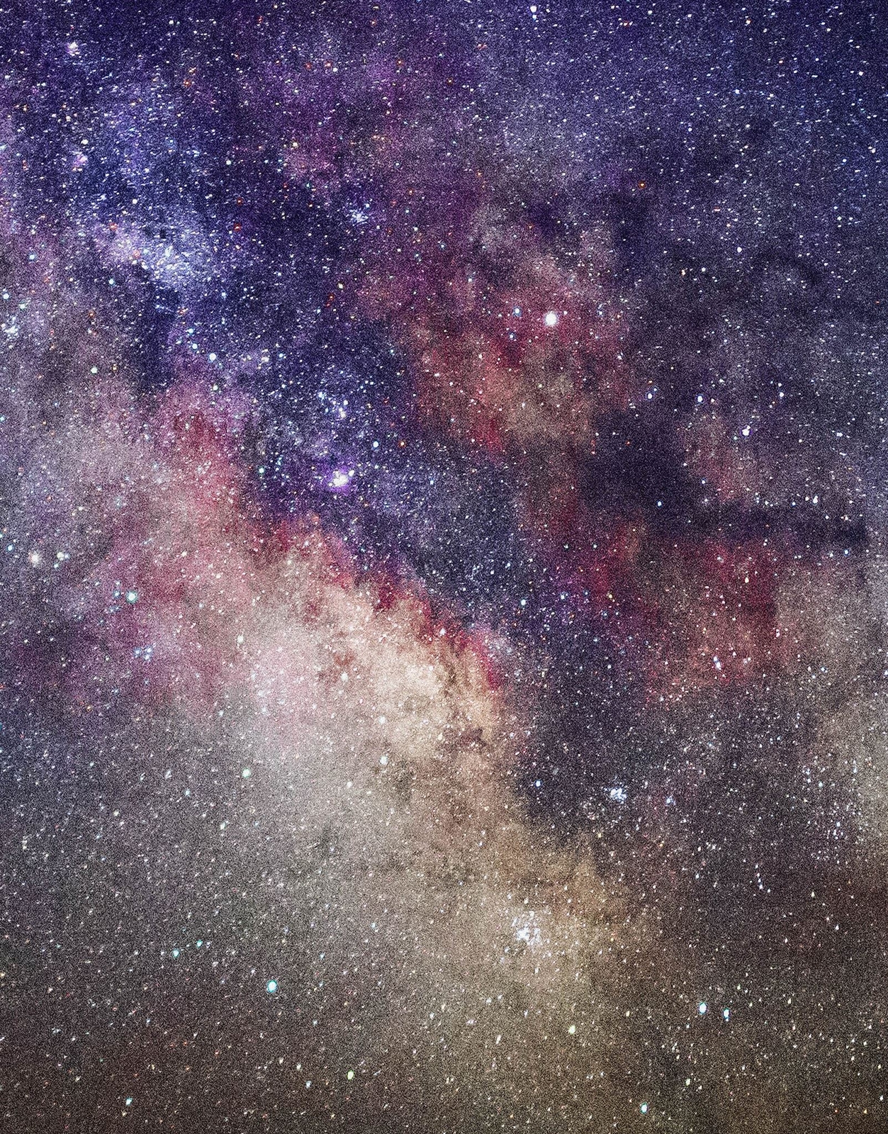 Milky Way Galaxy Stars Wall Mural. Starry Night Over Devils Tower National Monum