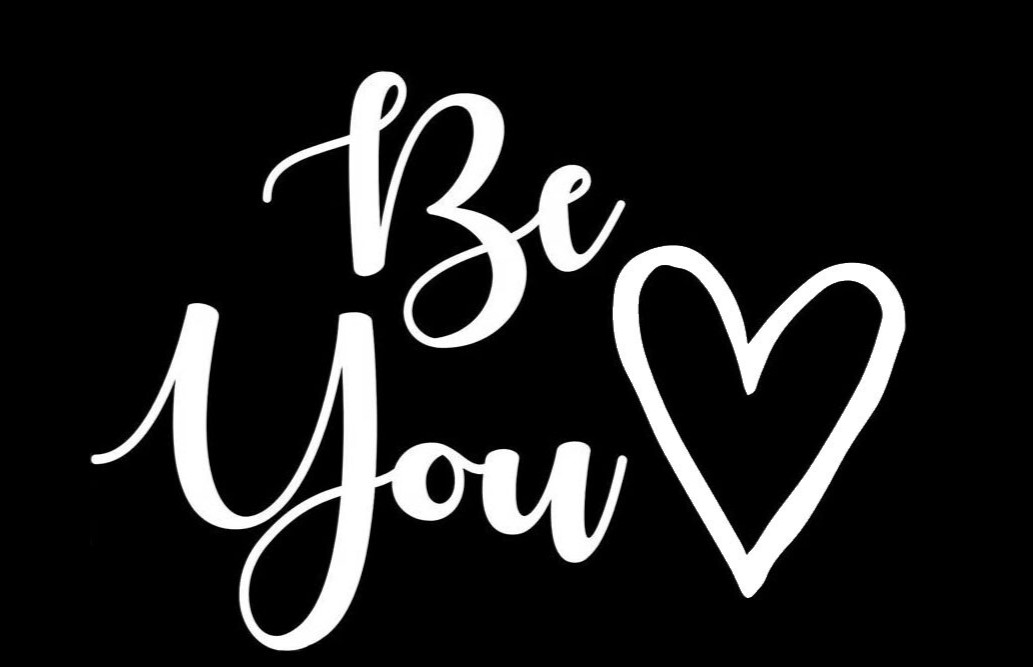 Be You Hearts Two 5″ Vinyl Decals Black or White Car Truck Window Laptop Tablet