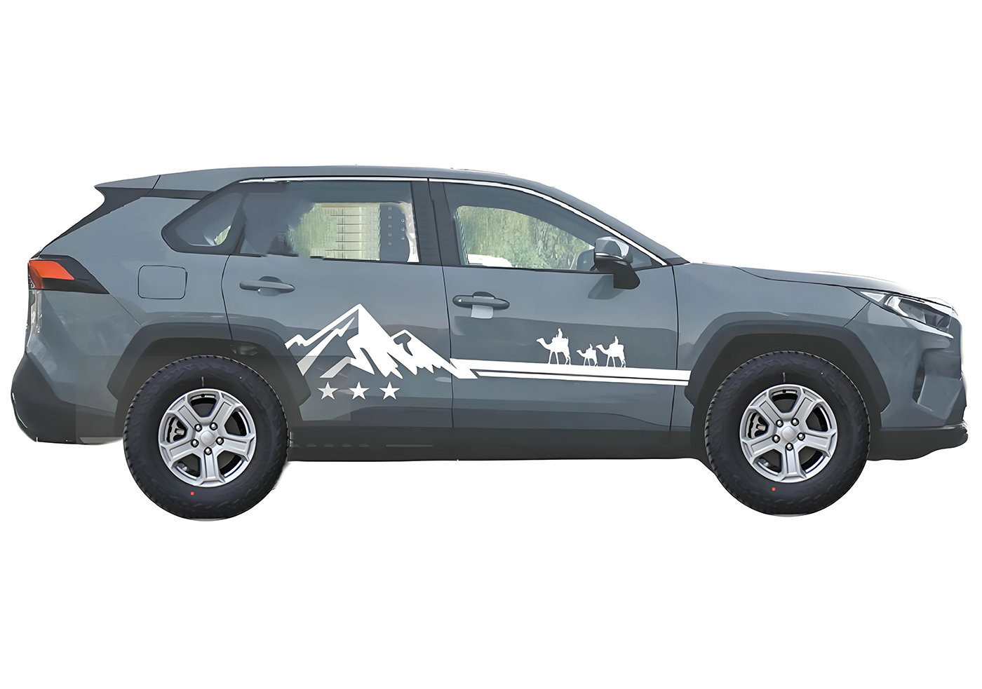 Mountain Stripe Graphics Camel Decal For Toyota Rav4 Car Side Door Sticker Vinyl
