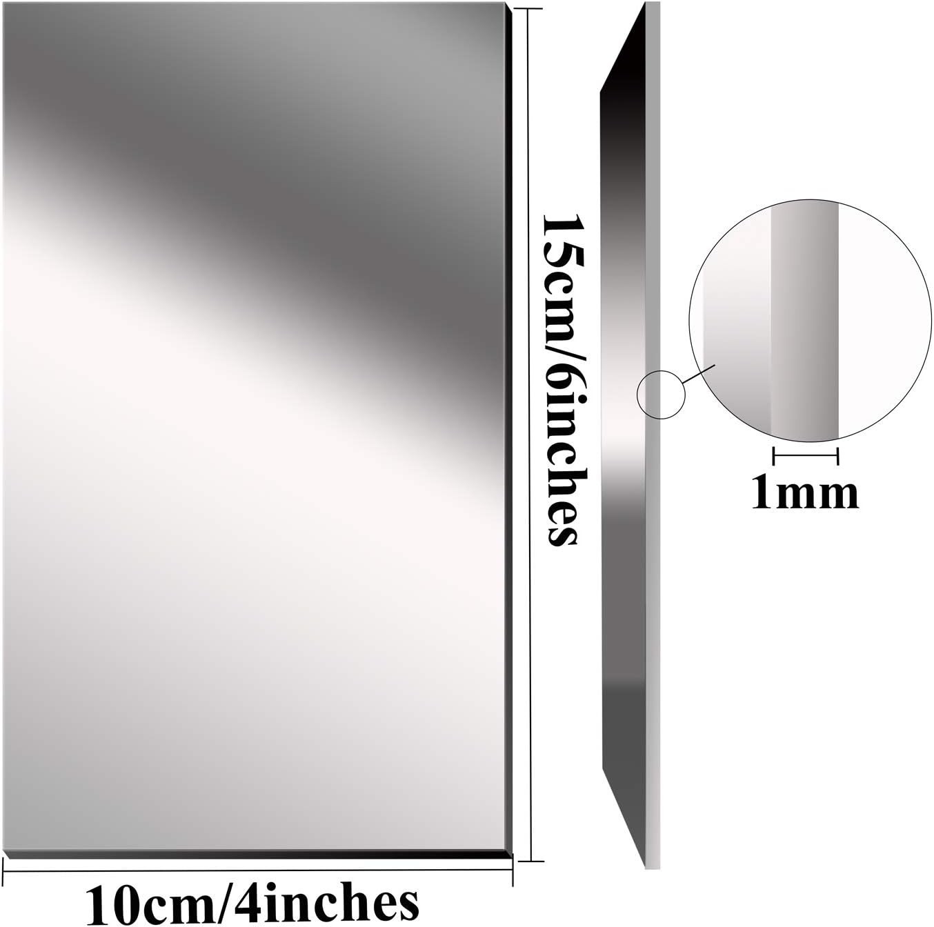 Decorative 6 Pack Unbreakable Plastic Mirrors – Versatile for Home & Learning