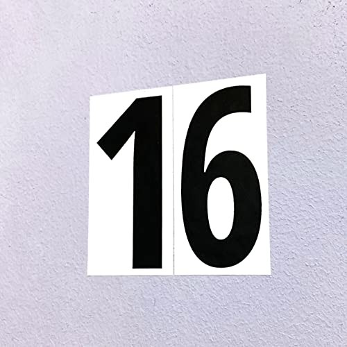 40 Pieces, 6″ – Vinyl Number Stickers, Waterproof 6 x 3 inches Black Numbers