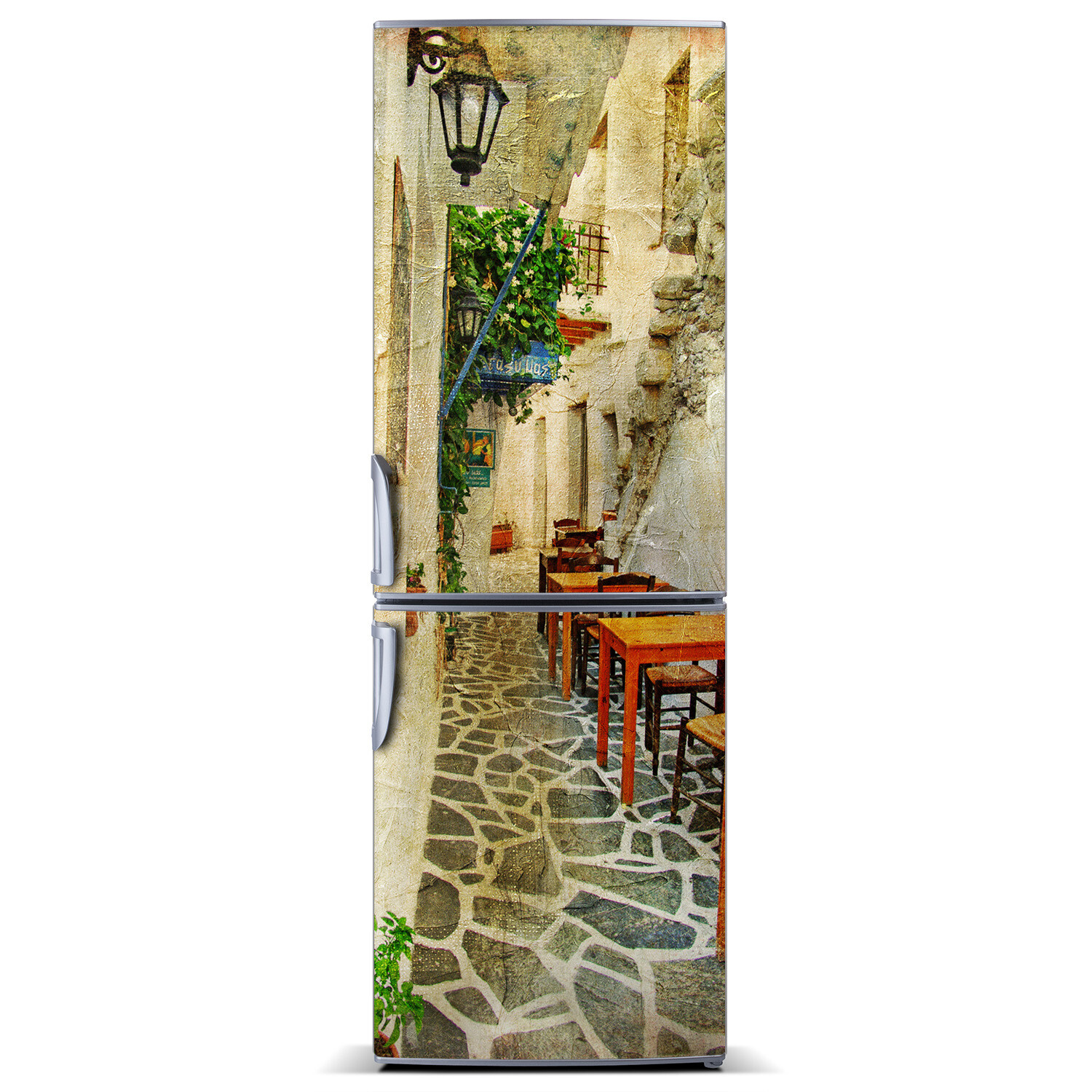 Magnet Sticker Refrigerator removable Peel & Stick Architecture Greek taverns