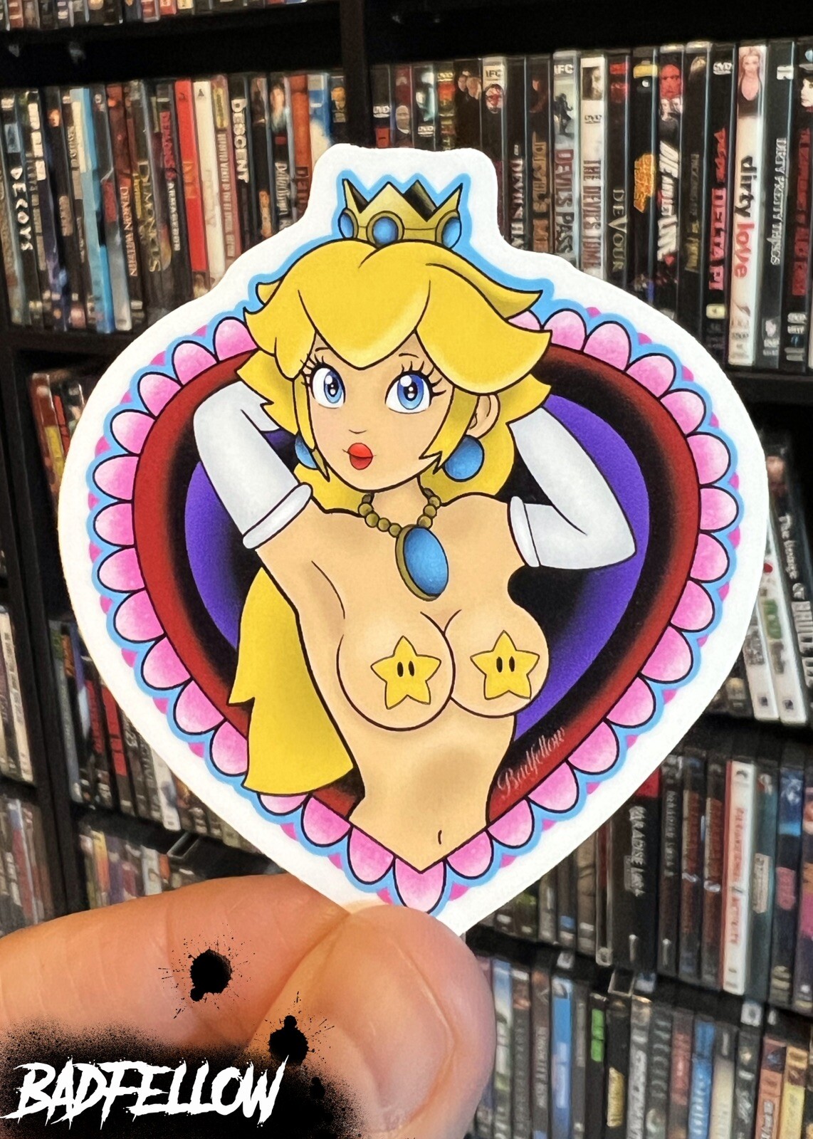 Princess Peach Sexy Sticker Mario Bros Vinyl Laptop Decal Bowser