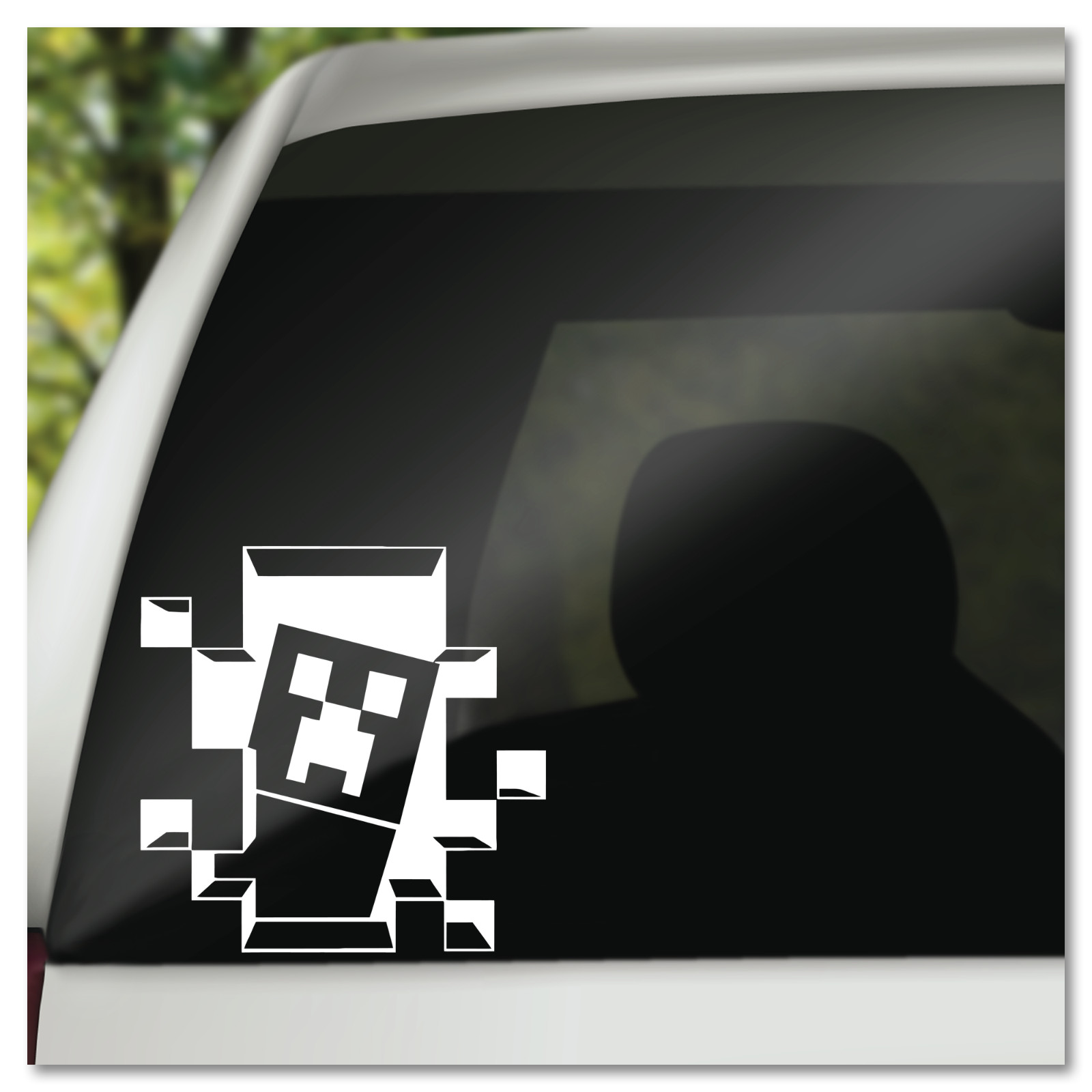 6″ Video Game Minecraft Creeper Breaking Through Wall Vinyl Decal Sticker