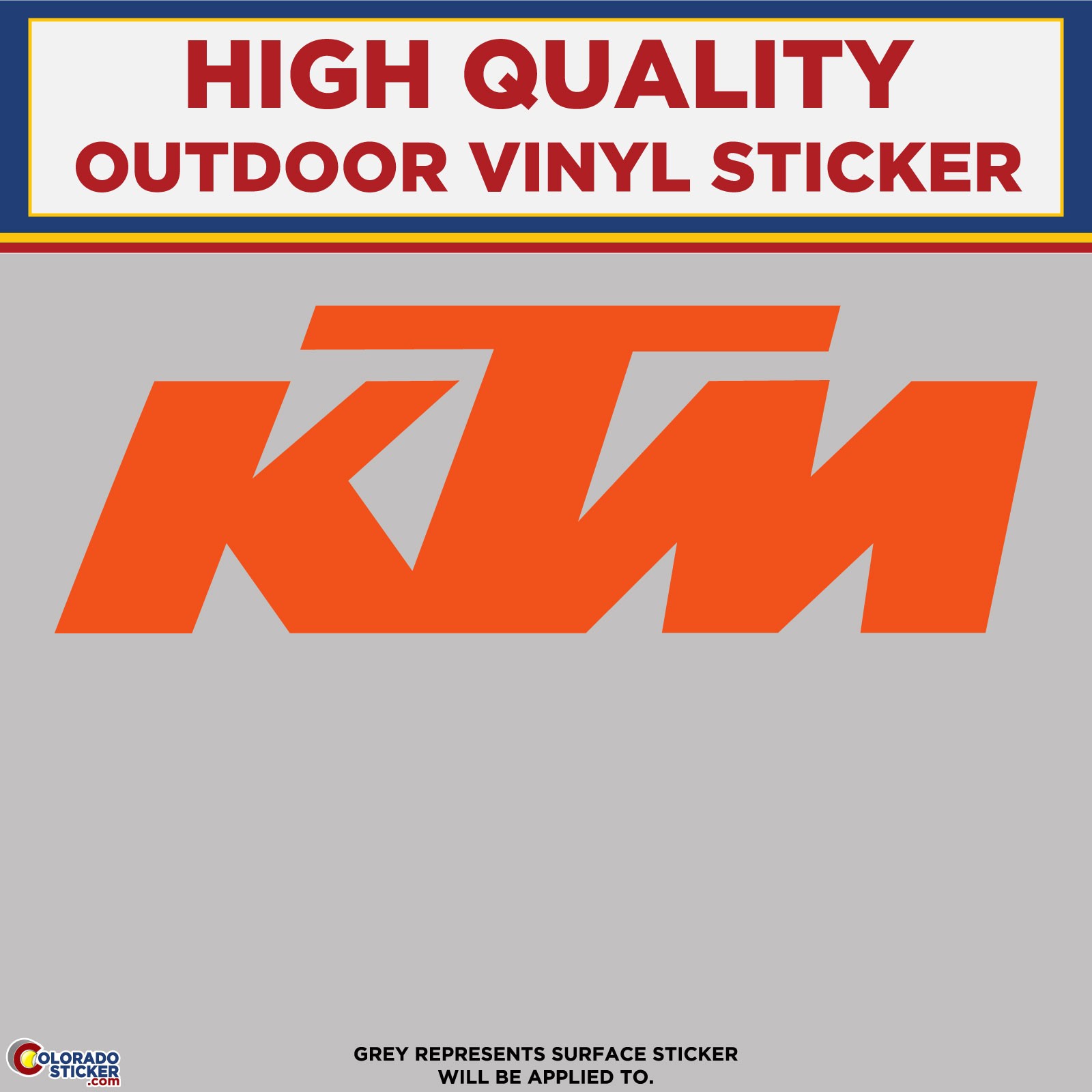 KTM Die Cut, High Quality Vinyl Sticker Decals