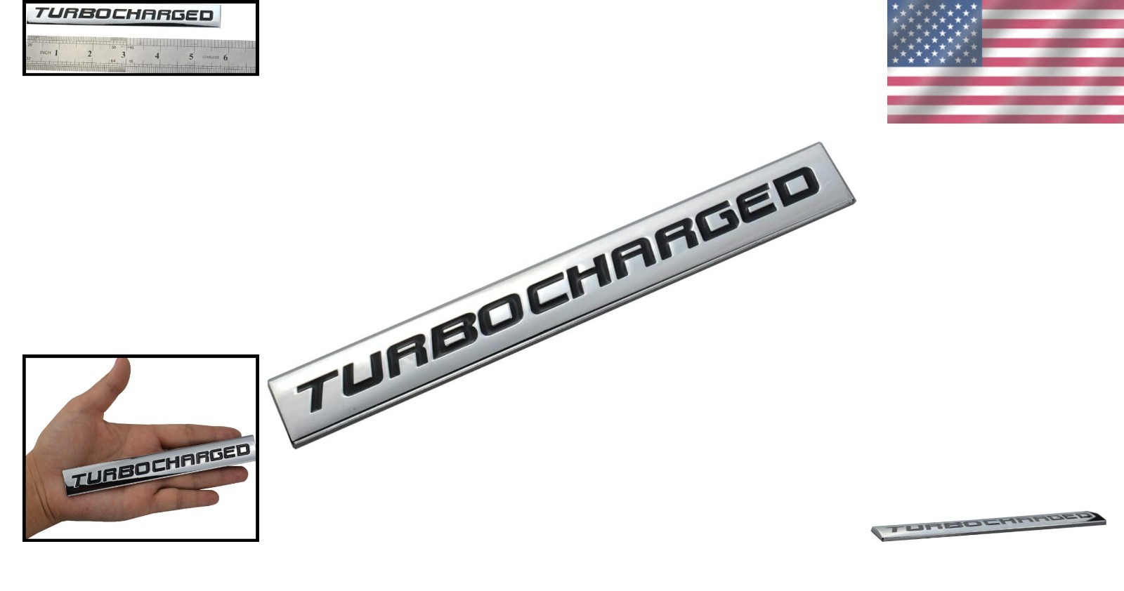 Sleek Universal Black/Chrome Car Emblem – Easy Self-Adhesive Installation
