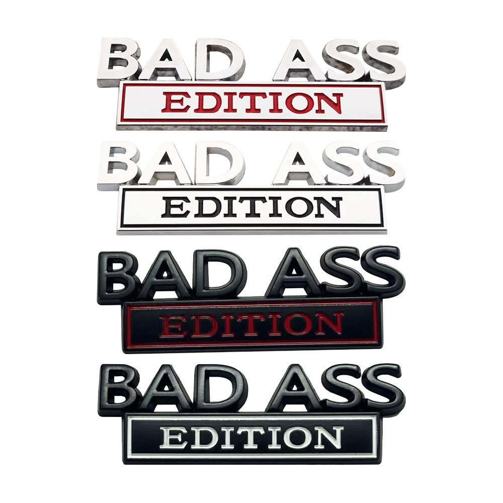 Car Bad Ass Edition Emblem, 3D Fender Badge Decal Car Sticker CW