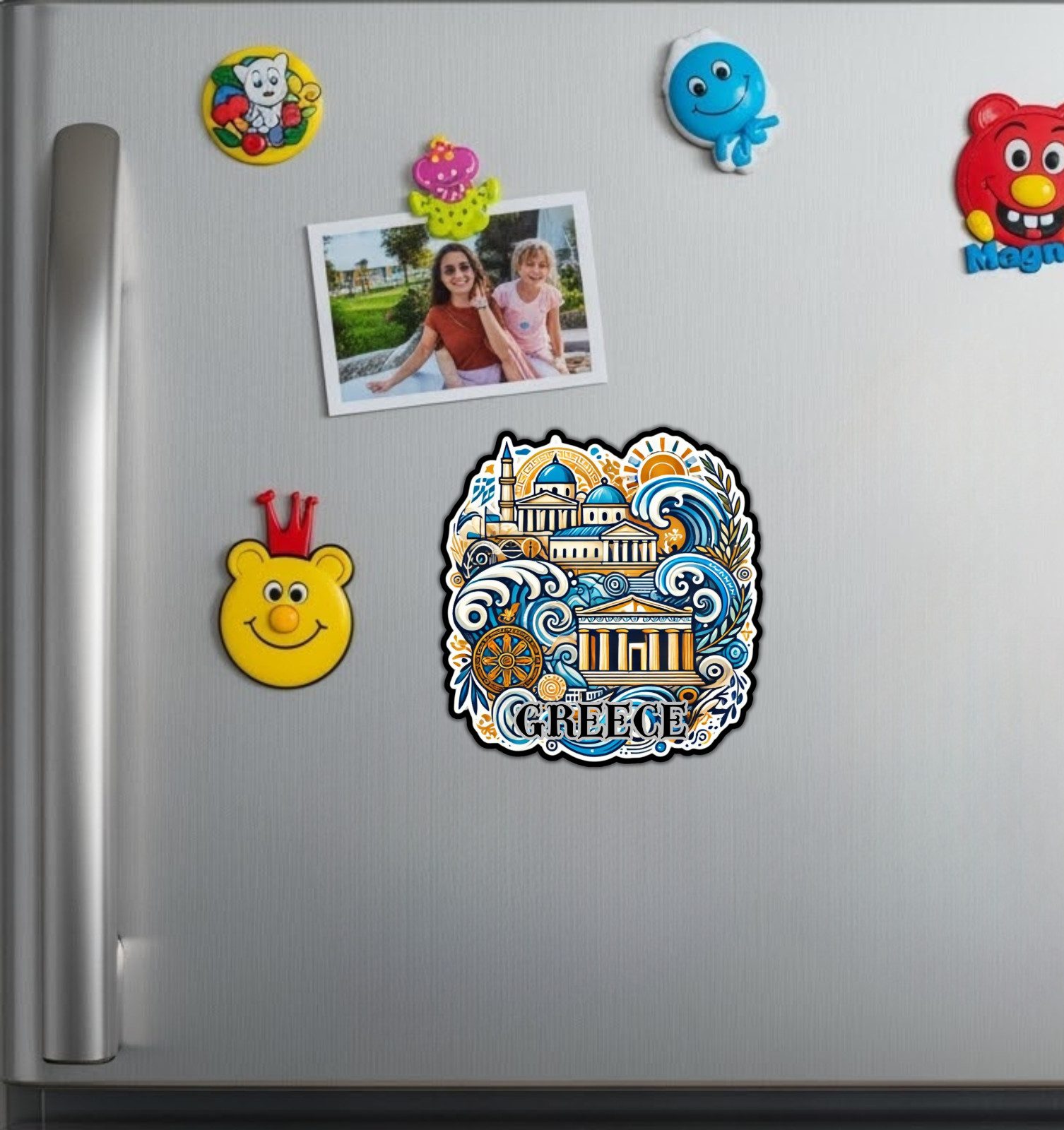 Greece Fridge Magnet or Laptop Sticker