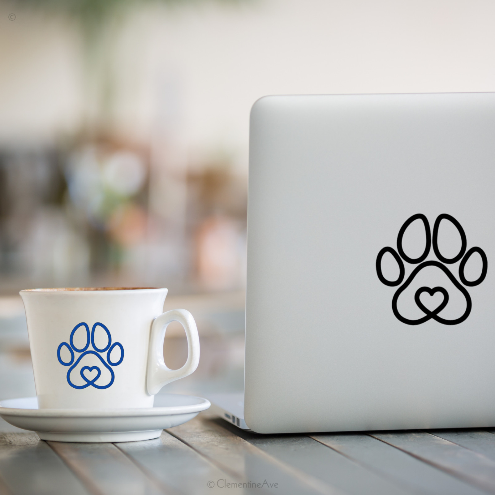 🐶 Dog Paw Heart Decal Vinyl Sticker for Car Window Laptop Water Bottle Dog Mom