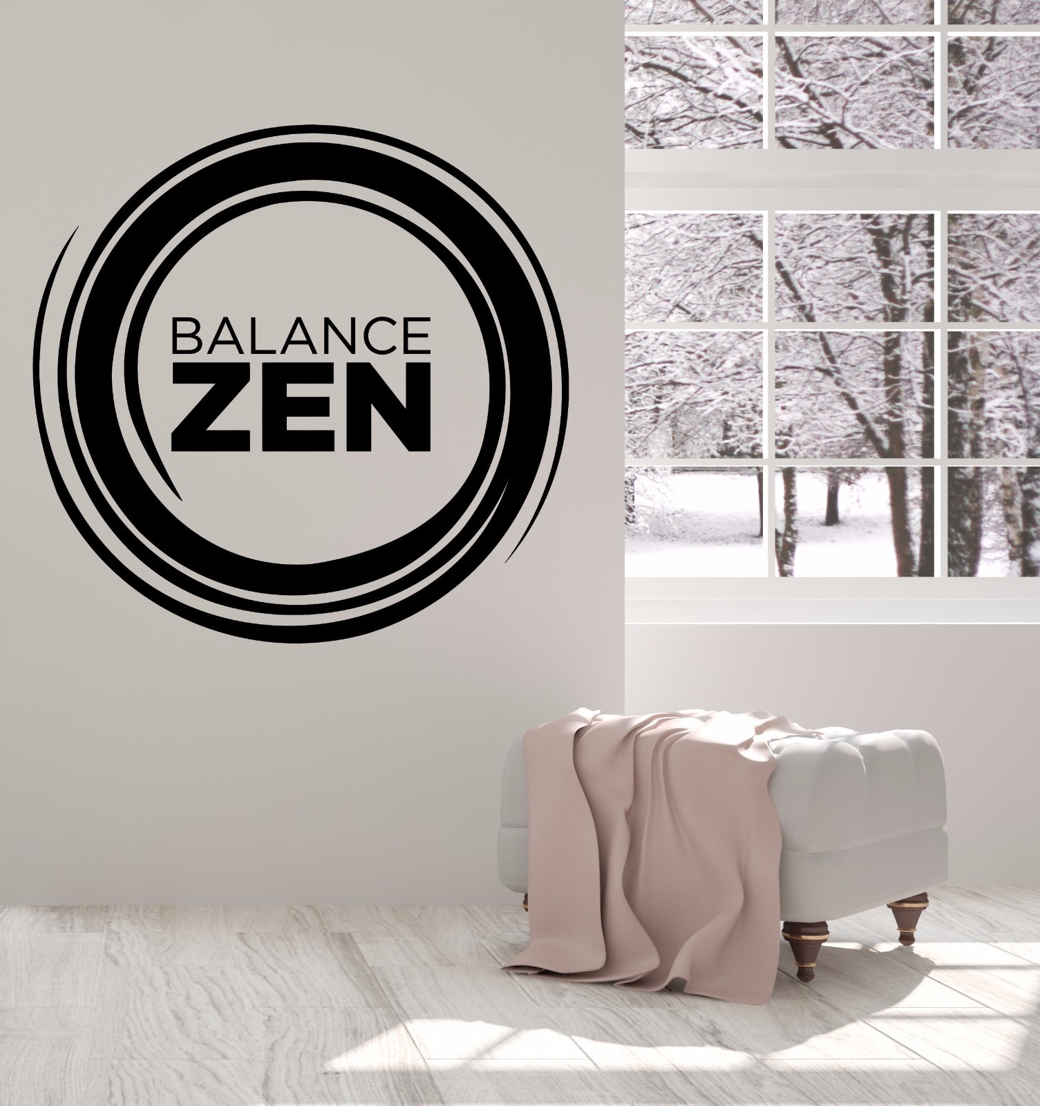Enso Circle Yoga Mediation Zen Balance Fitness Wall Vinyl Decal Sticker n920