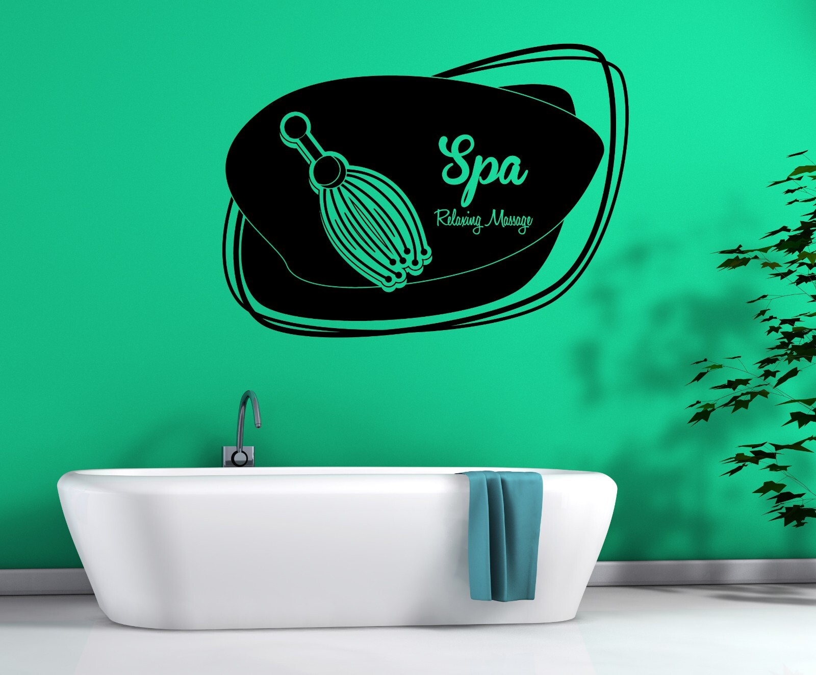 Vinyl Wall Decal Sticker Beauty Spa Logo Center Relaxing Massager (n1863)