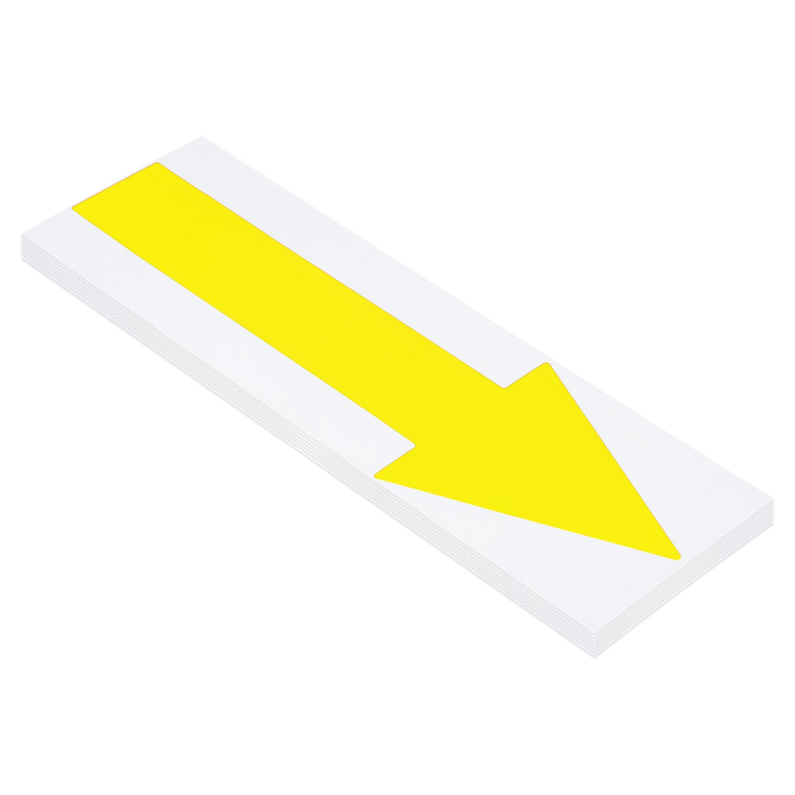 Arrow Sticker, (12×4 Inch, Yellow) (8 Pcs), Waterproof Arrow Sign Sticker