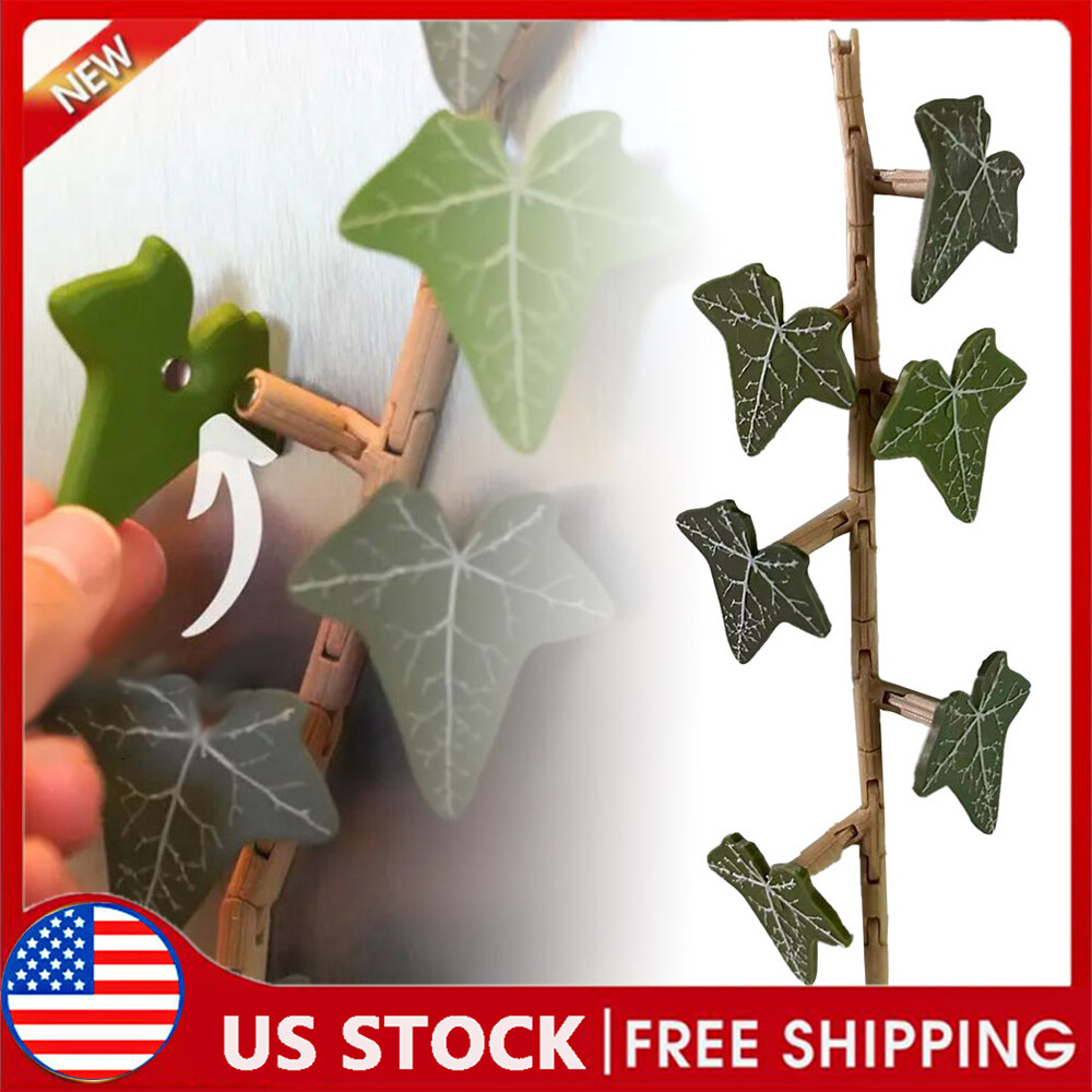 Ivy Fridge Magnet with Articulating Stems 3D Printed Ivy Leaf Plants ET