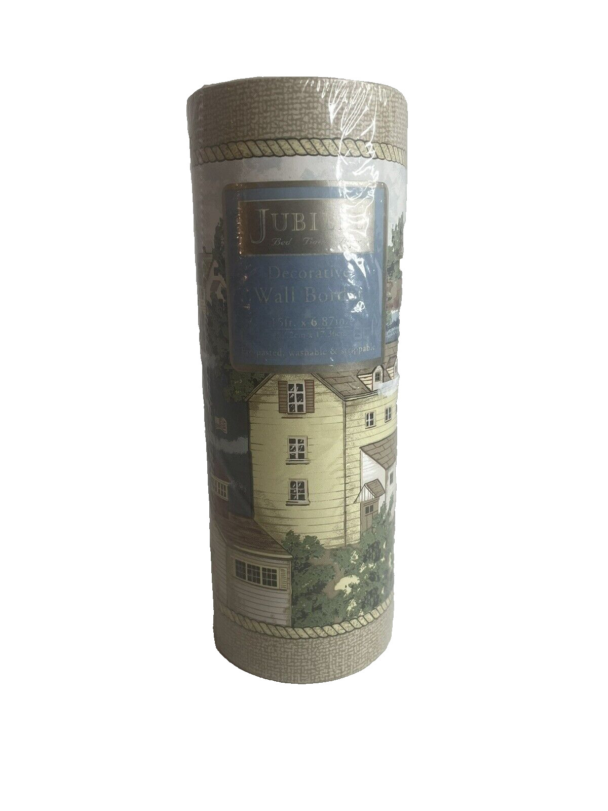 Jubilee Wall Paper Border Seaport Pattern -15’ New! Bay, Ocean, Sea, Sailing