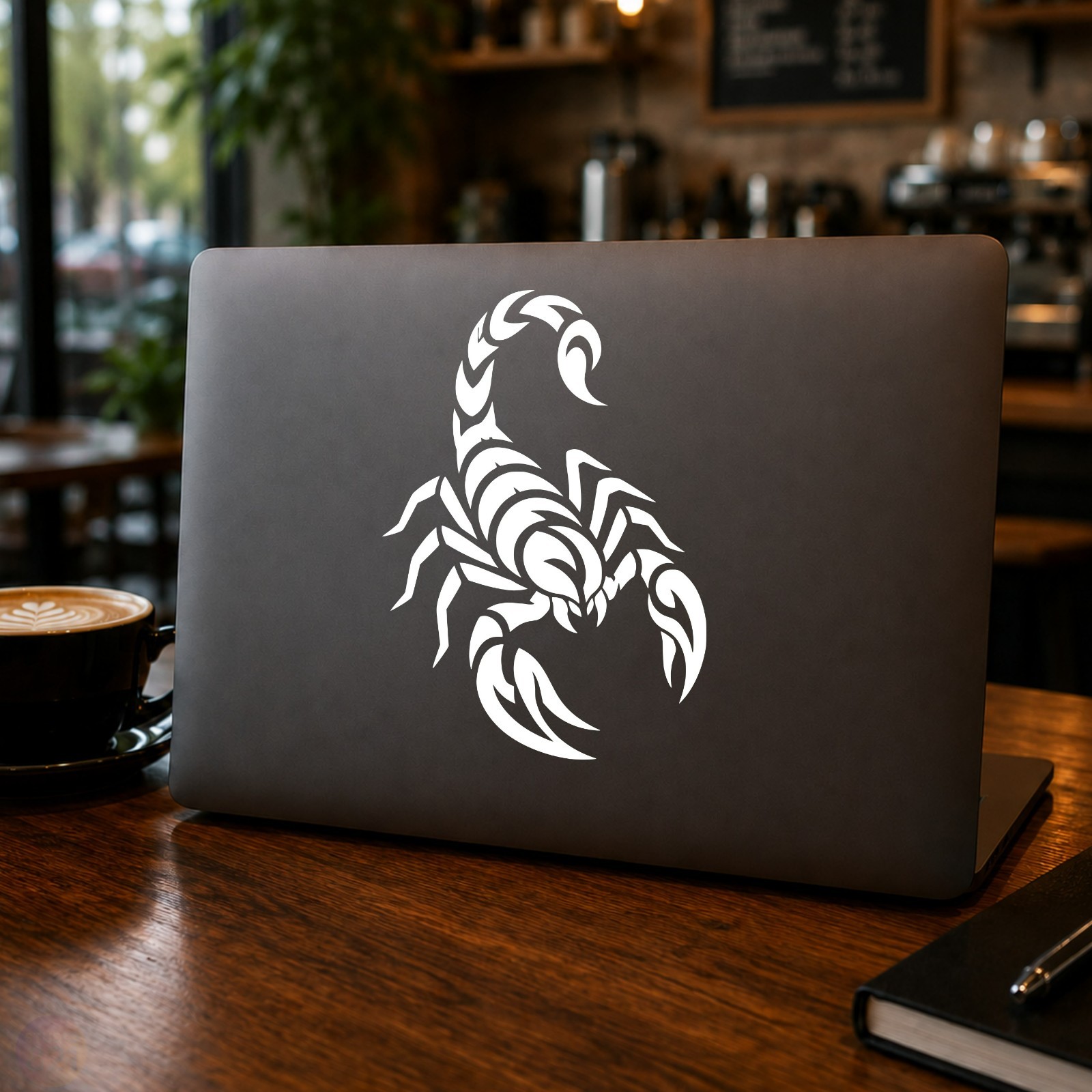 Tribal Scorpion Silhouette – Scorpion Decal Sticker Car Window Laptop