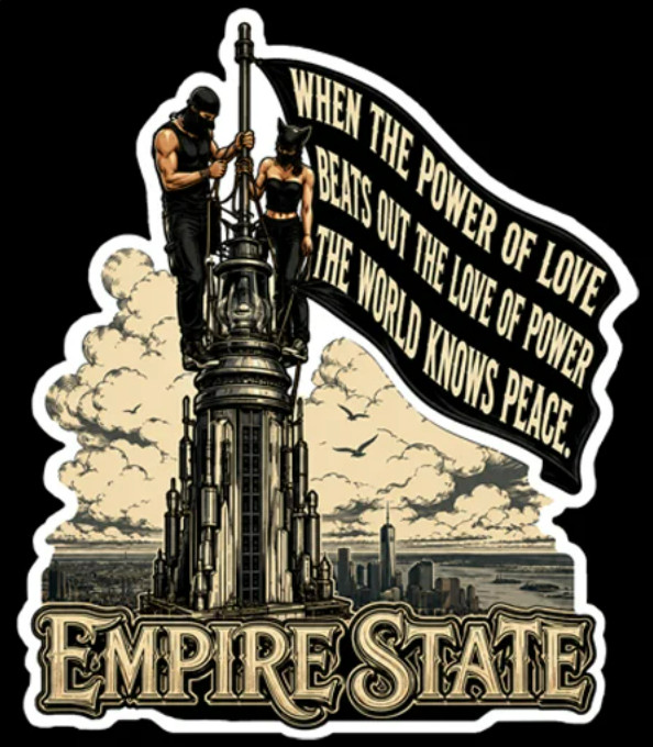 Empire State Skywalker Peace Love Sticker High Quality Indoor Outdoor NEW 3.5 X4