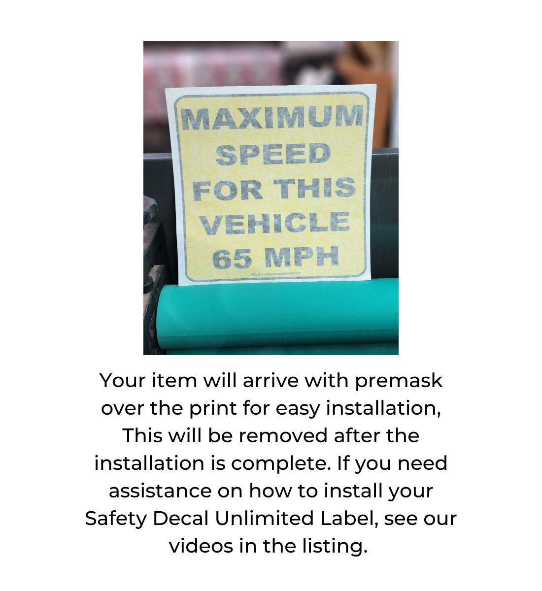 VEHICLE DOES NOT TURN ON RED DECAL SAFETY SIGN STICKER OSHA TRUCK DIESEL