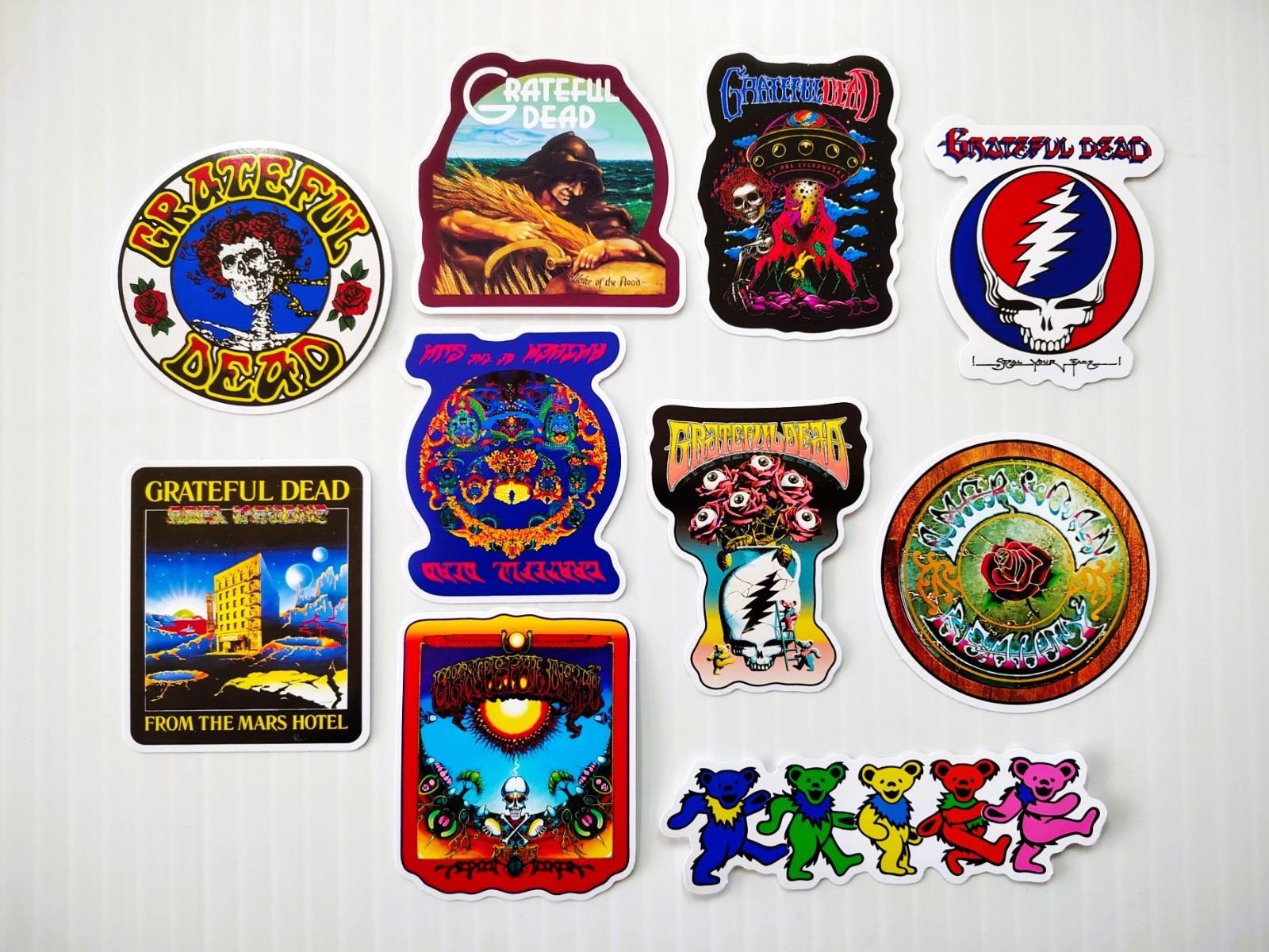 Grateful Dead Vinyl Sticker Pack (Qty 10) SET 2 jam psychedelic phish allman bro