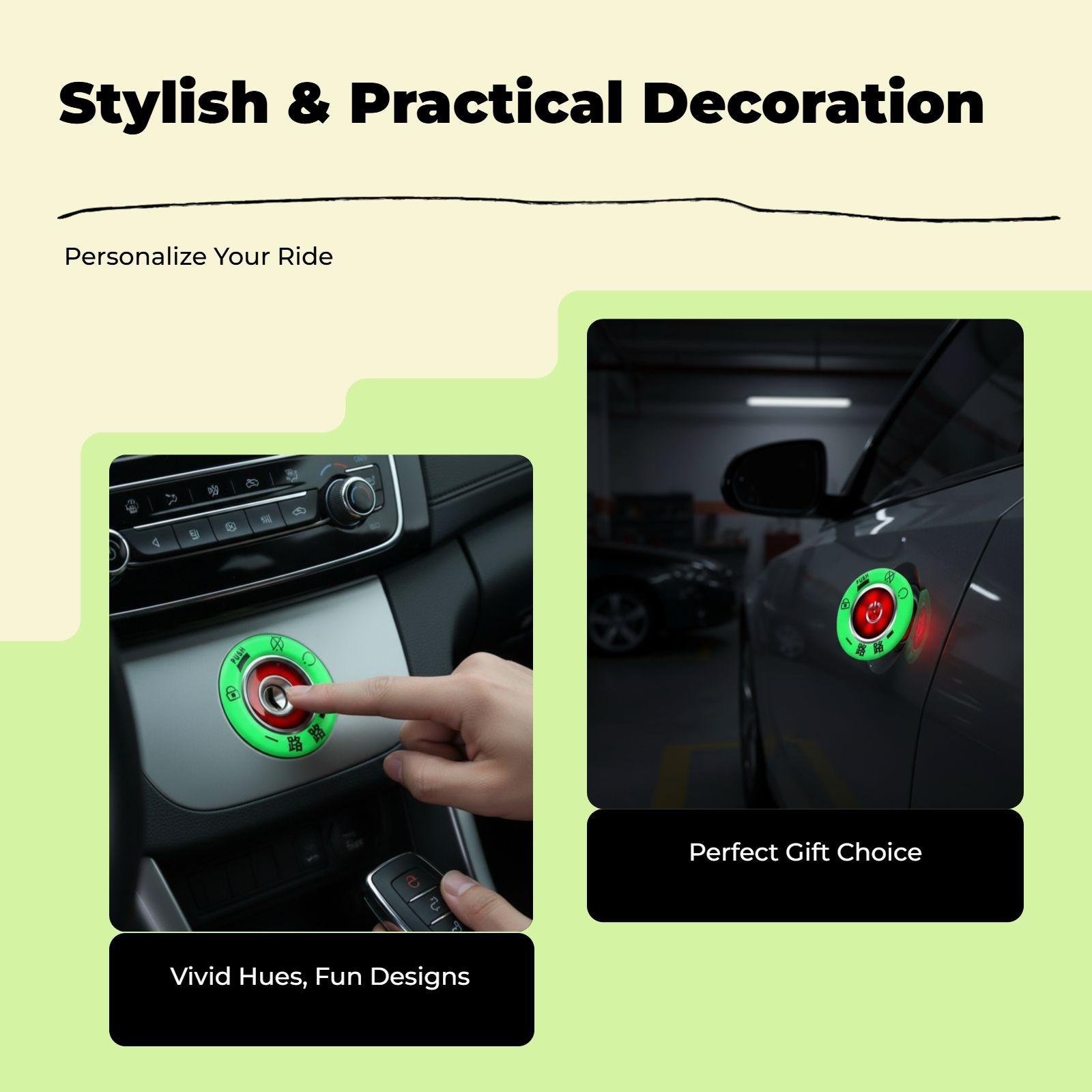 Luminous Keyhole Sticker, Reflective Ring, Waterproof Decor