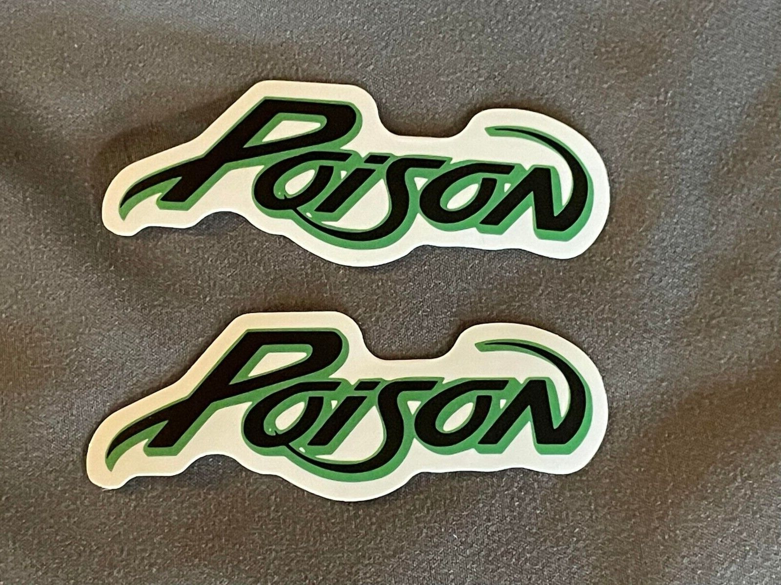 Lot of (2) POISON 1 1/4″ x 3 1/2″ Band Logo Stickers FAST! FREE! Bret Michaels